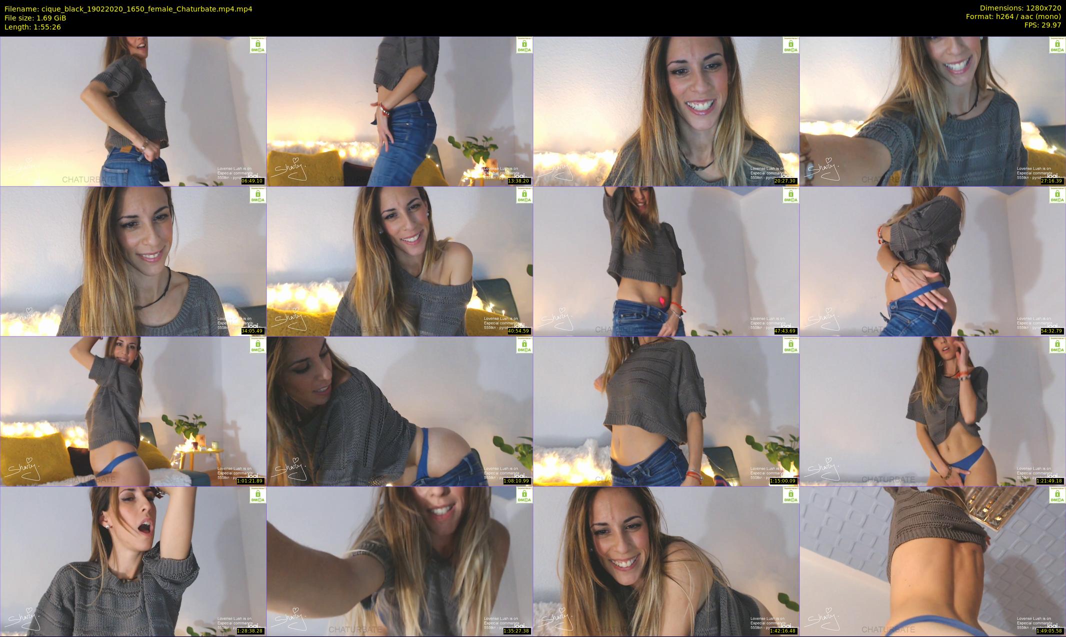 cique_black — 116 minute Chaturbate female cam show recording, 720p, Feb 19, 2020