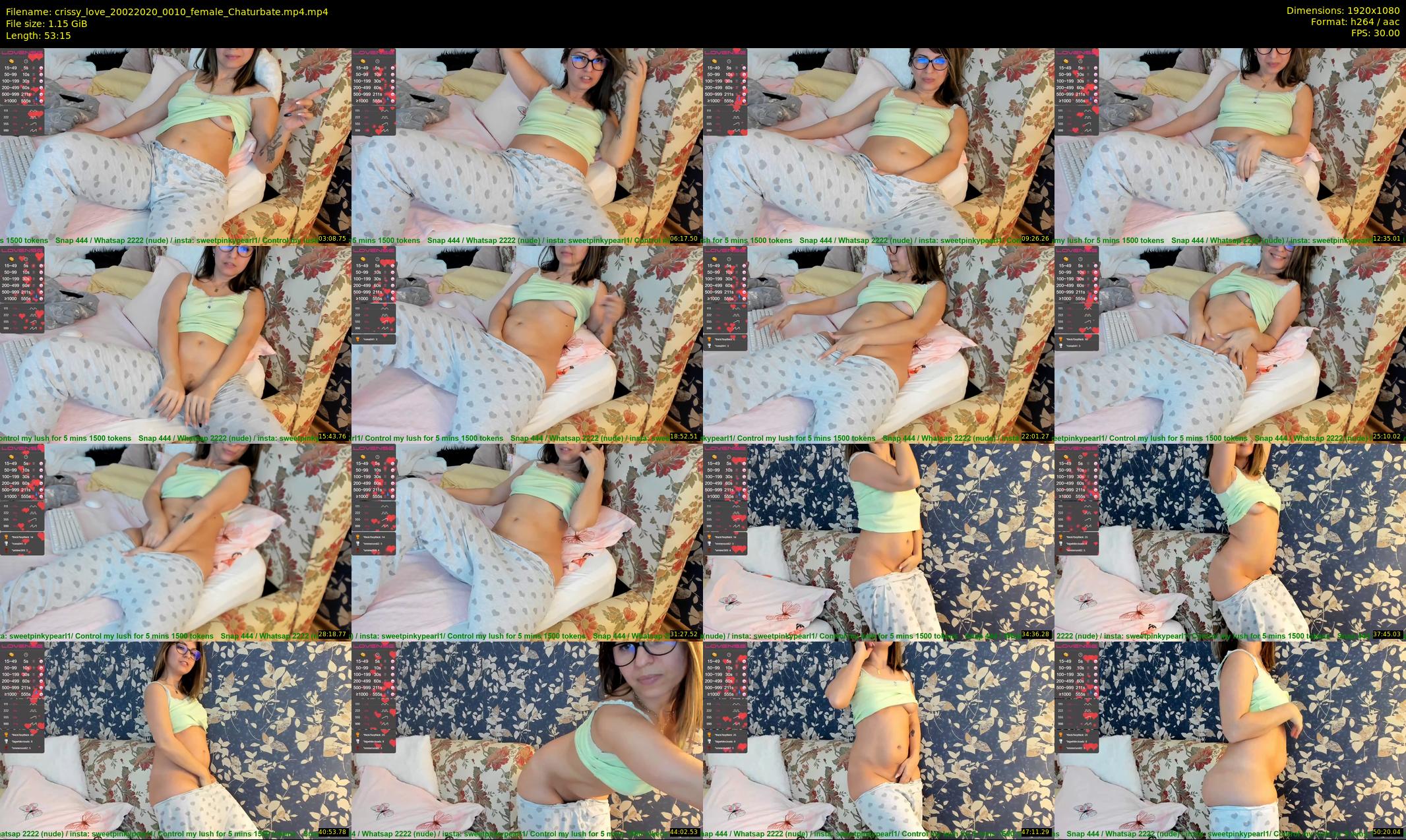 crissy_love — 54 minute Chaturbate female cam show recording, 1080p, Feb 20, 2020