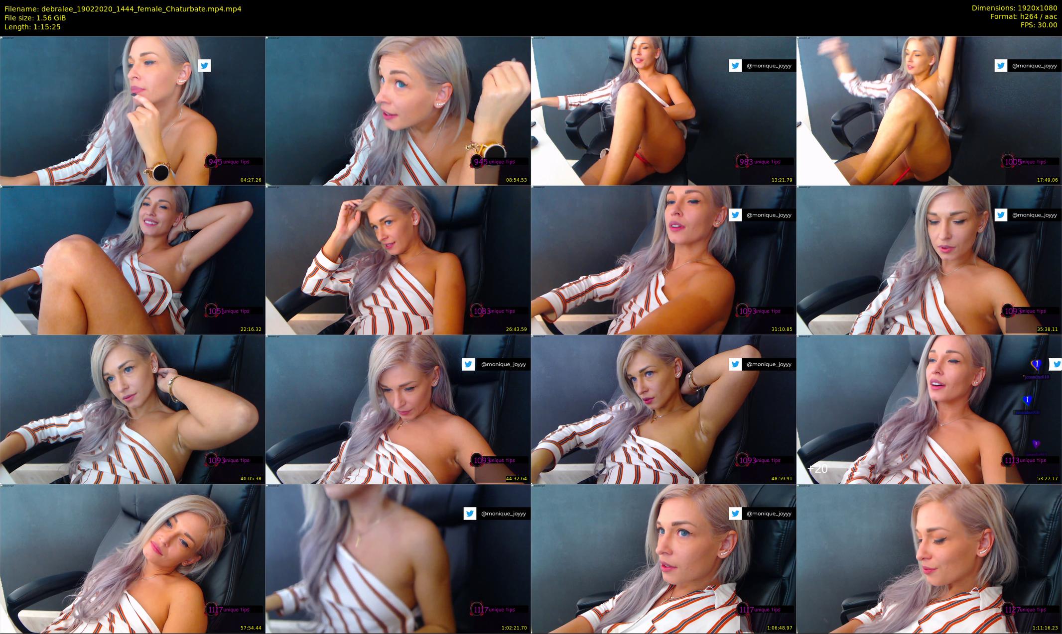 debralee — 76 minute Chaturbate female cam show recording, 1080p, Feb 19, 2020