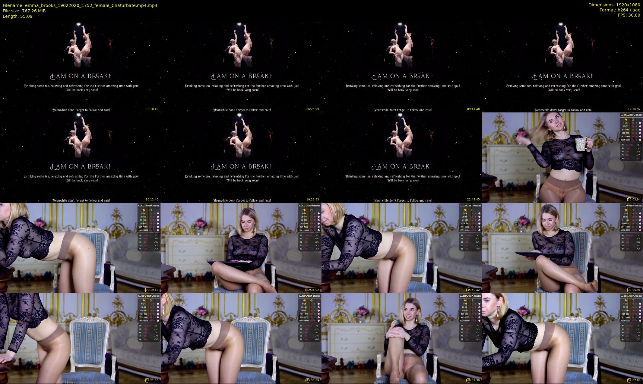 emma_brooks — 56 minute Chaturbate female cam show recording, 1080p, Feb 19, 2020