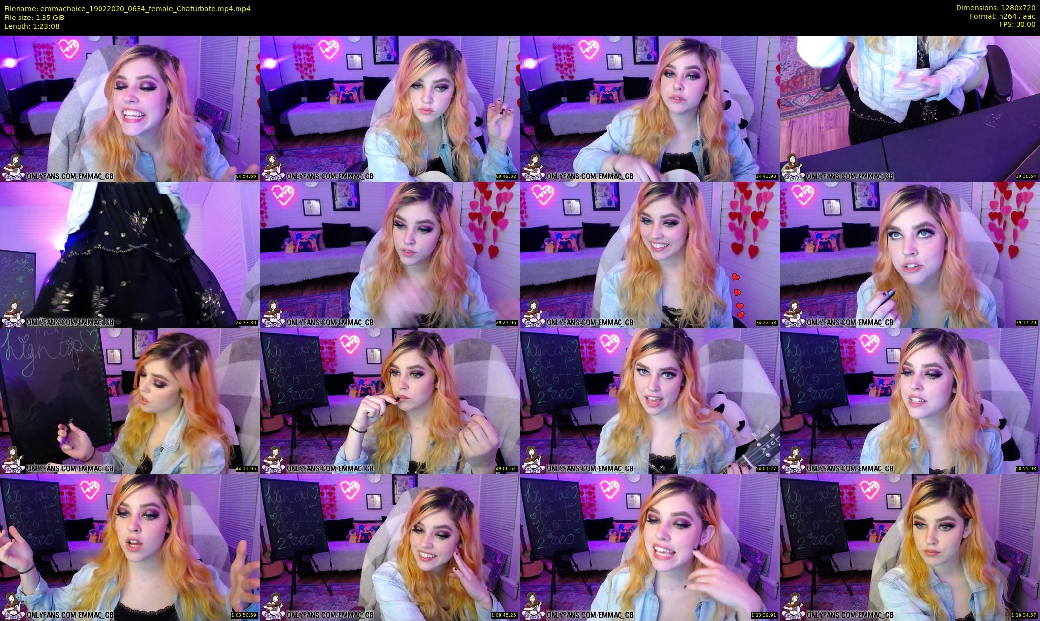 emmachoice — 84 minute Chaturbate female cam show recording, 720p, Feb 19, 2020