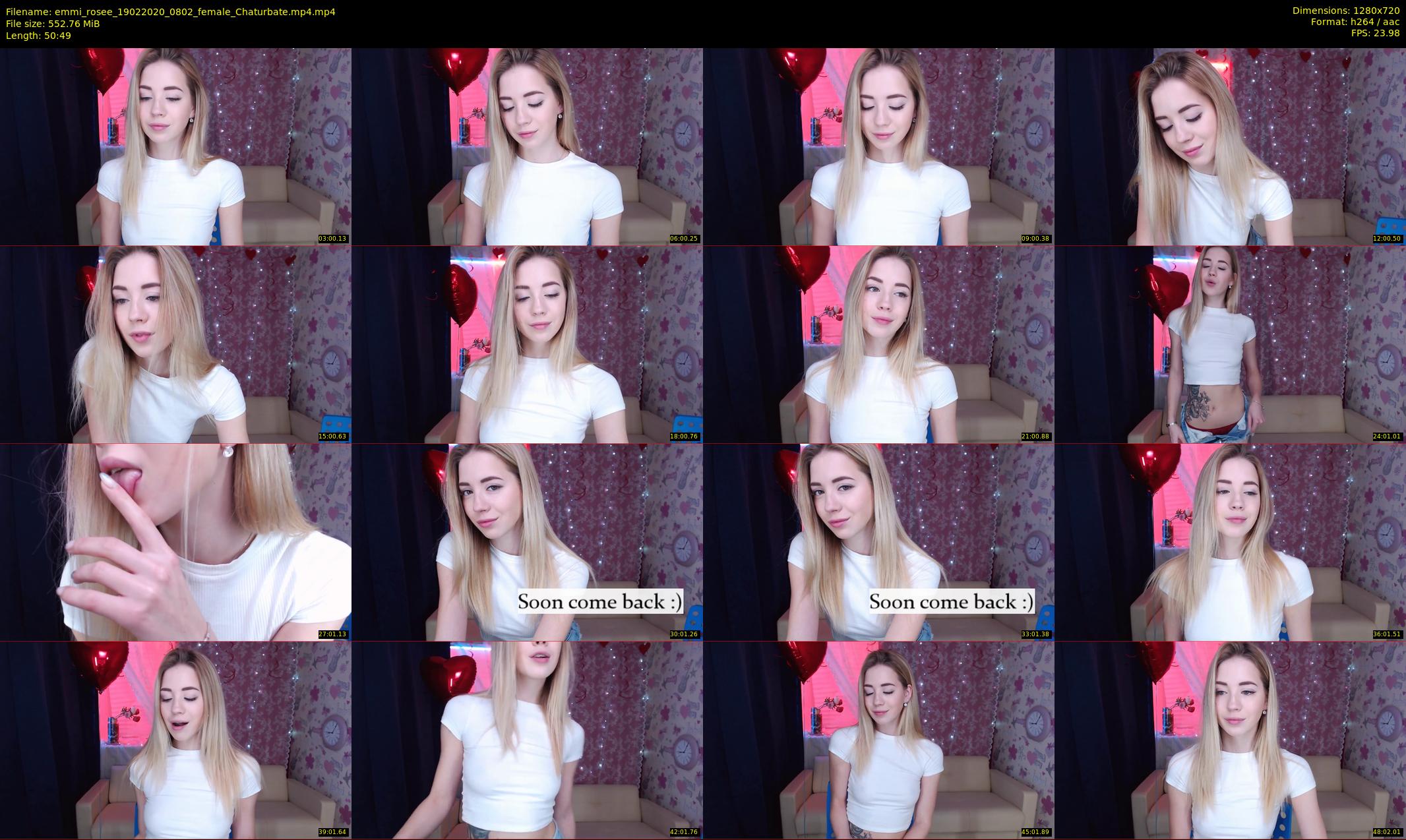 emmi_rosee — 51 minute Chaturbate female cam show recording, 720p, Feb 19, 2020