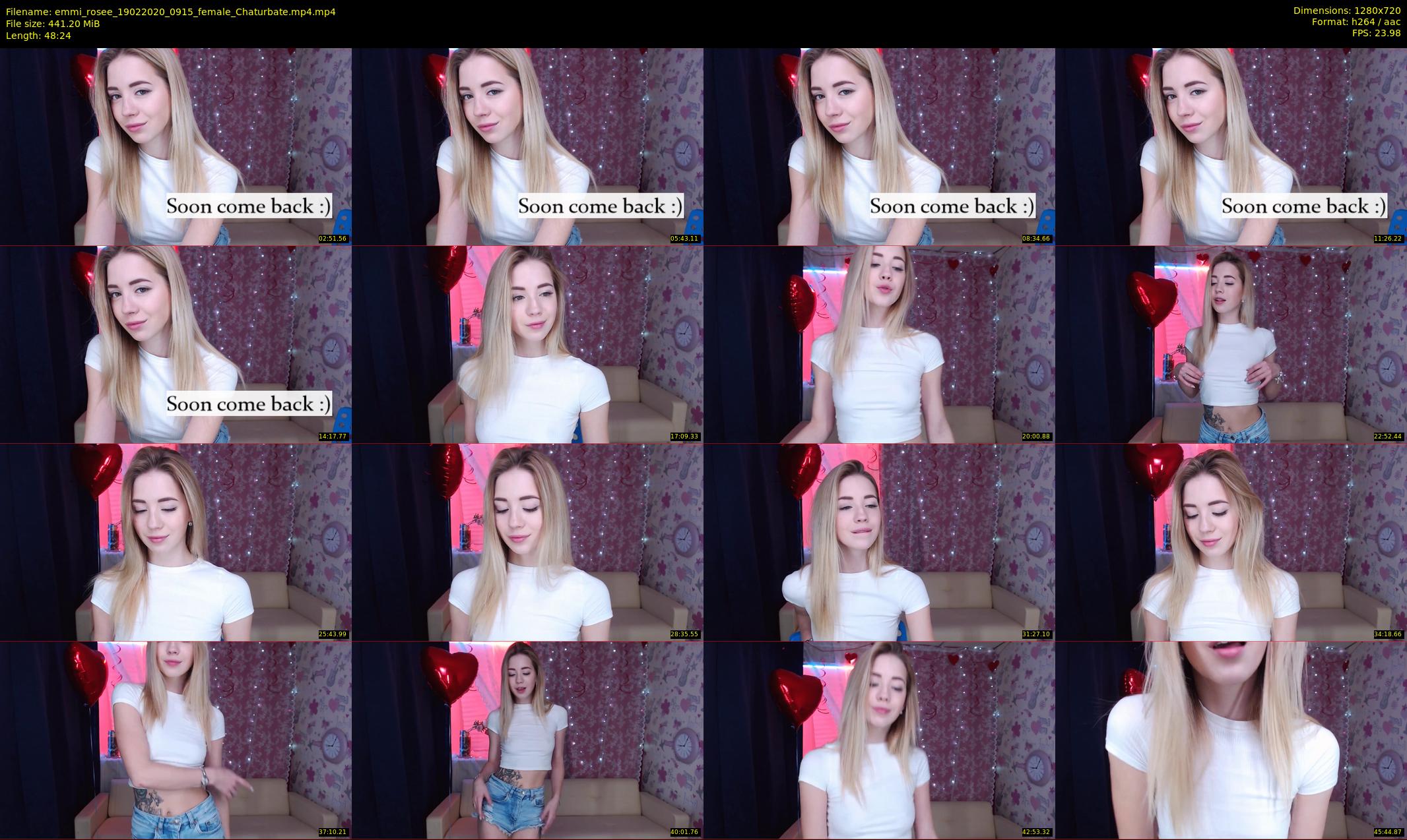 emmi_rosee — 49 minute Chaturbate female cam show recording, 720p, Feb 19, 2020