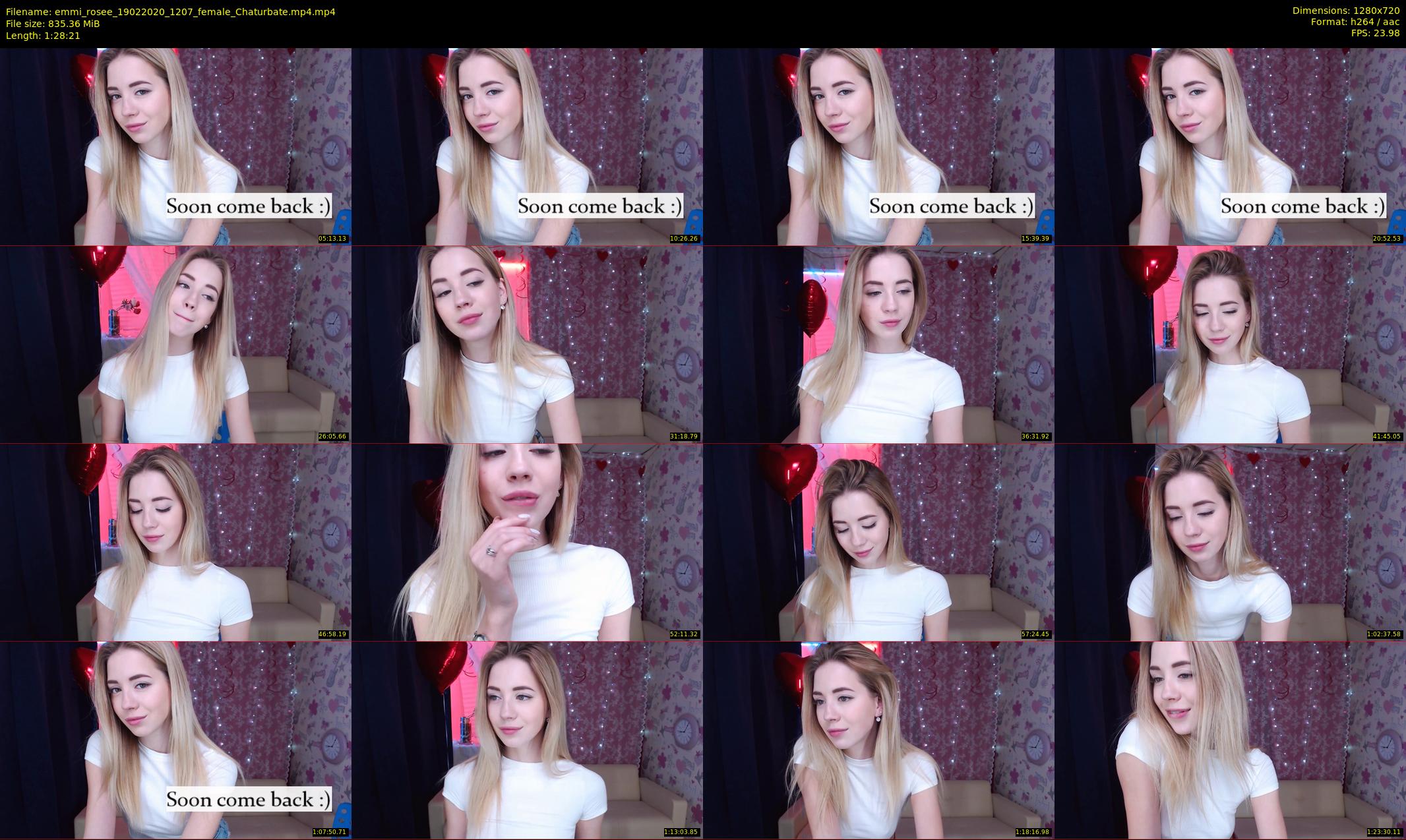 emmi_rosee — 89 minute Chaturbate female cam show recording, 720p, Feb 19, 2020