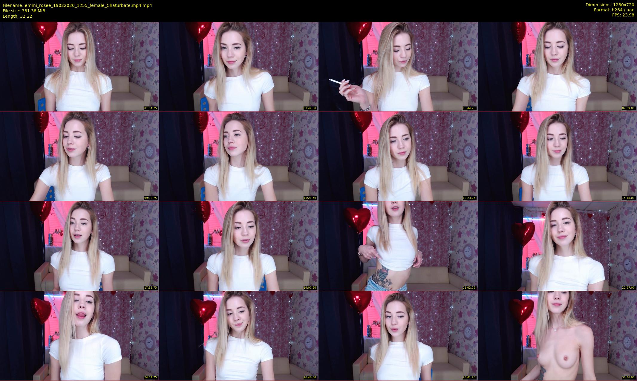 emmi_rosee — 33 minute Chaturbate female cam show recording, 720p, Feb 19, 2020