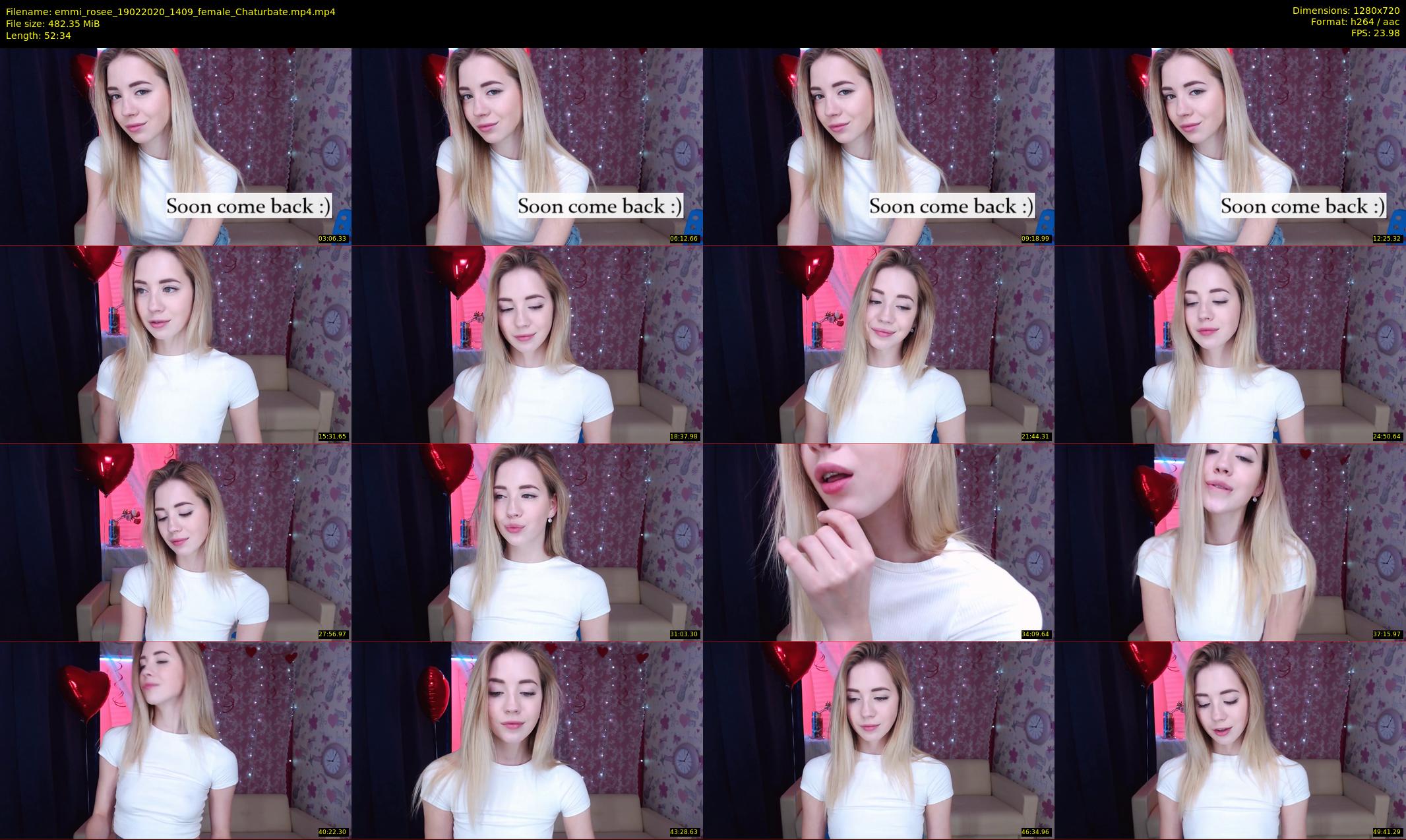 emmi_rosee — 53 minute Chaturbate female cam show recording, 720p, Feb 19, 2020