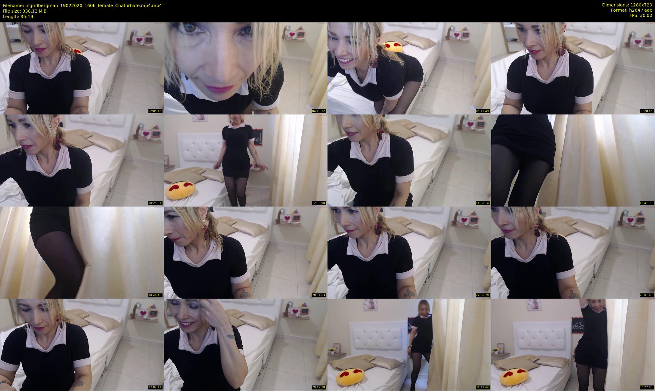 ingridbergman — 36 minute Chaturbate female cam show recording, 720p, Feb 19, 2020