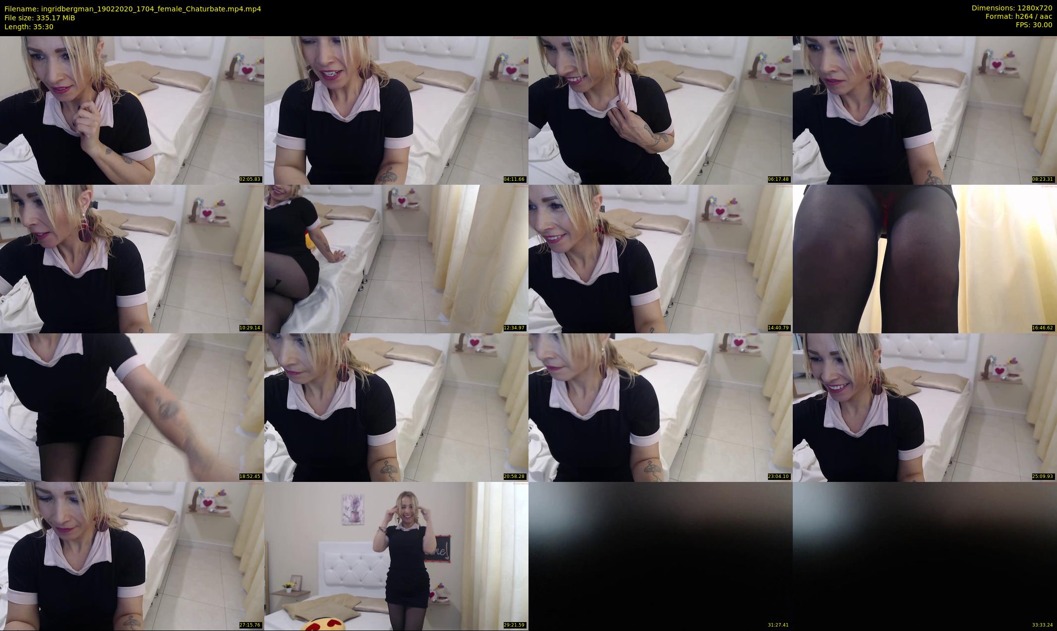 ingridbergman — 36 minute Chaturbate female cam show recording, 720p, Feb 19, 2020