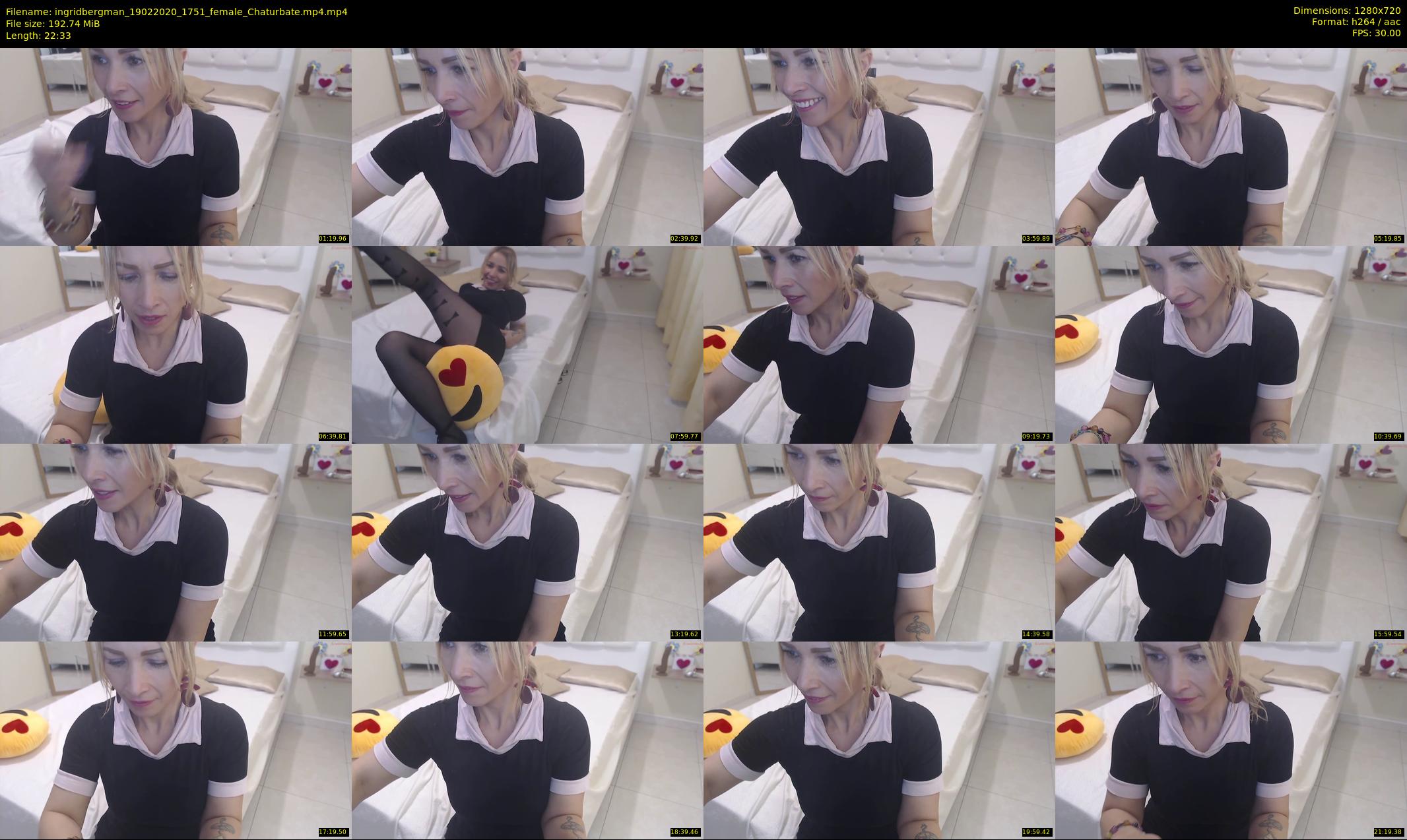 ingridbergman — 23 minute Chaturbate female cam show recording, 720p, Feb 19, 2020
