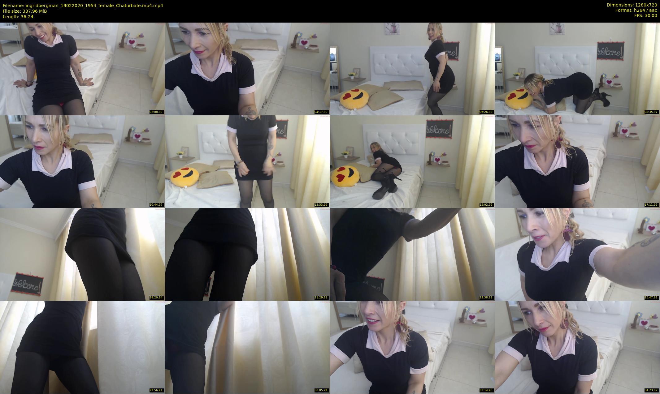 ingridbergman — 37 minute Chaturbate female cam show recording, 720p, Feb 19, 2020