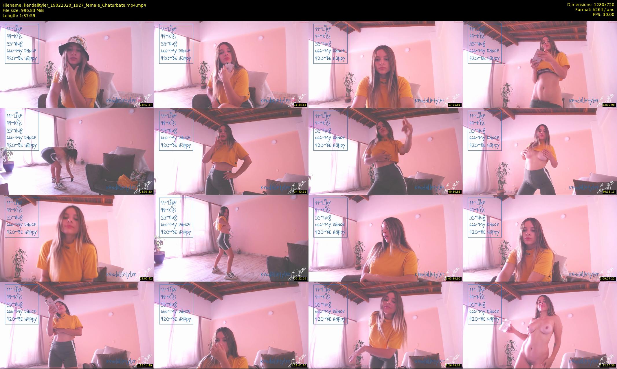 kendalltyler — 98 minute Chaturbate female cam show recording, 720p, Feb 19, 2020