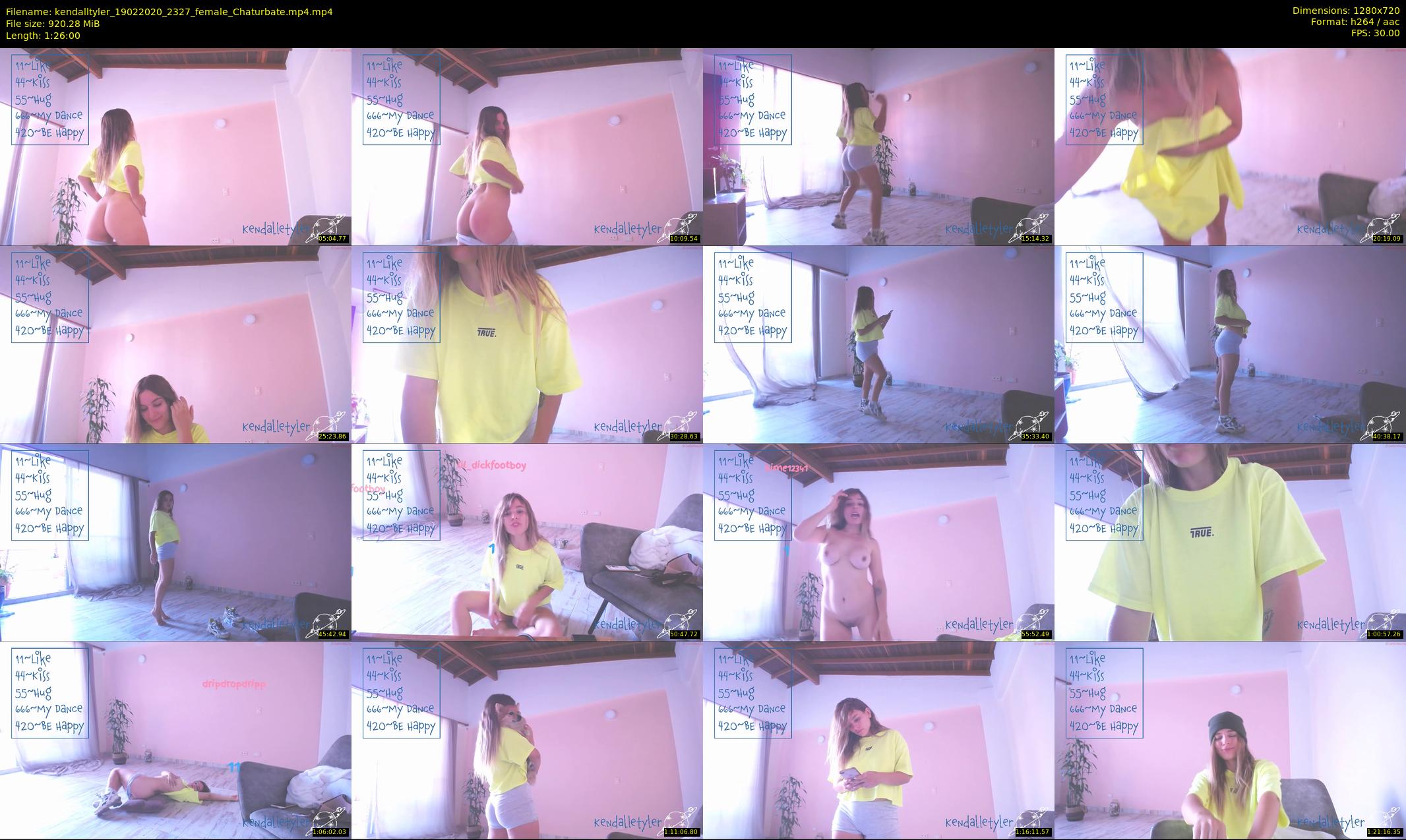kendalltyler — 86 minute Chaturbate female cam show recording, 720p, Feb 19, 2020