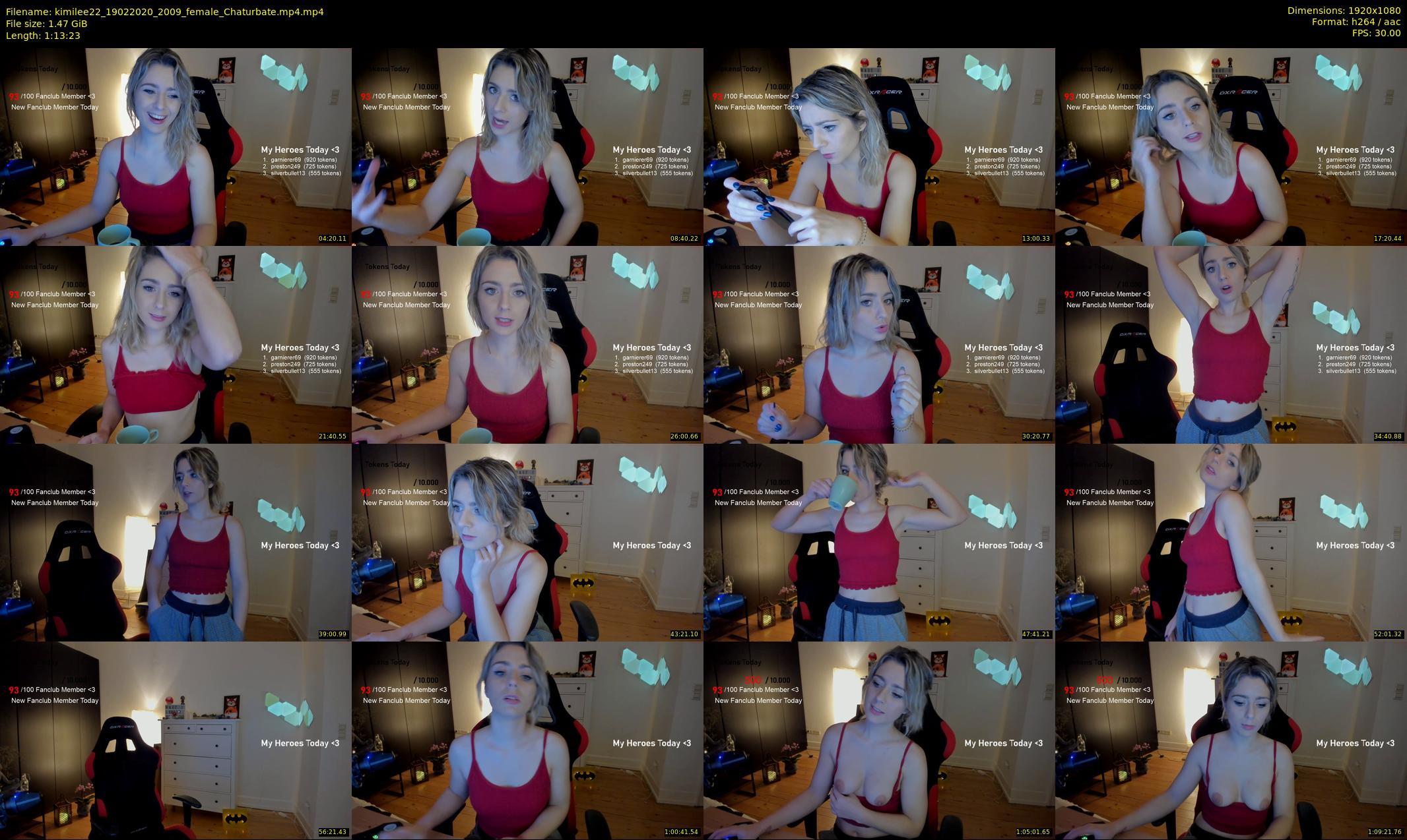 kimilee22 — 74 minute Chaturbate female cam show recording, 1080p, Feb 19, 2020