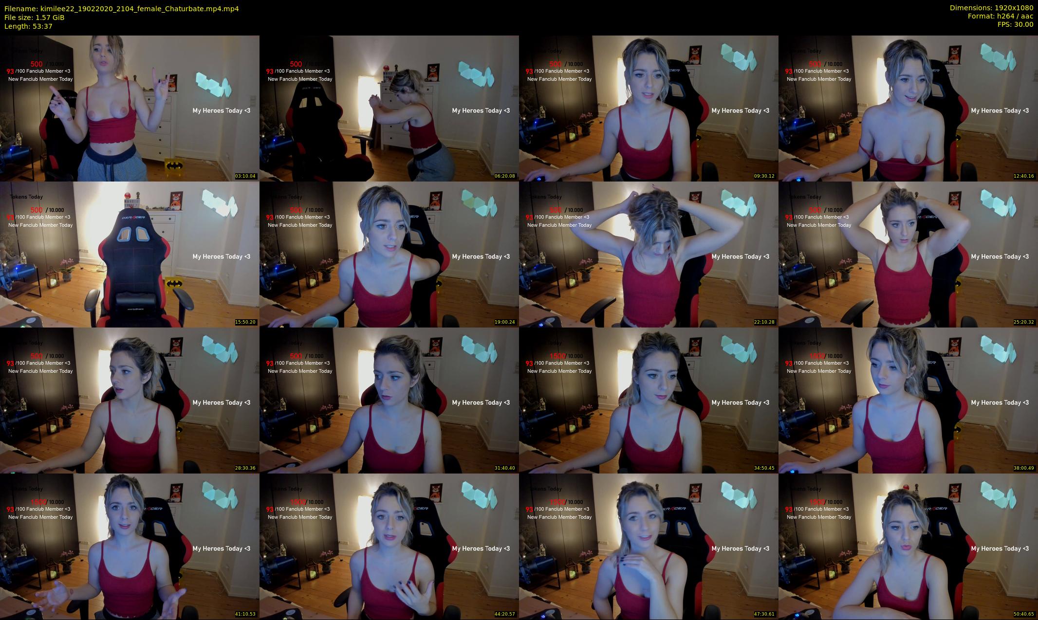 kimilee22 — 54 minute Chaturbate female cam show recording, 1080p, Feb 19, 2020