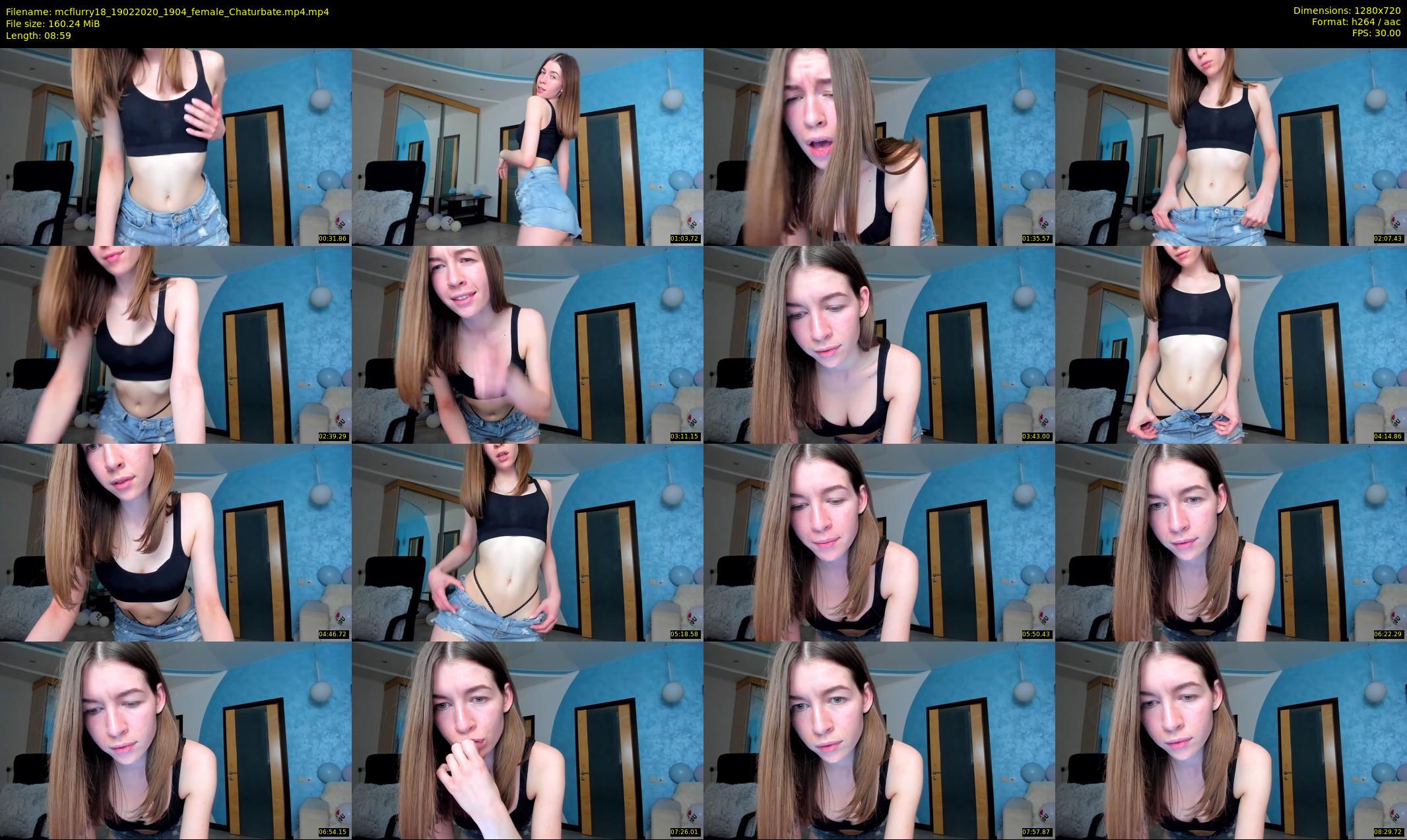 mcflurry18 — 9 minute Chaturbate female cam show recording, 720p, Feb 19, 2020