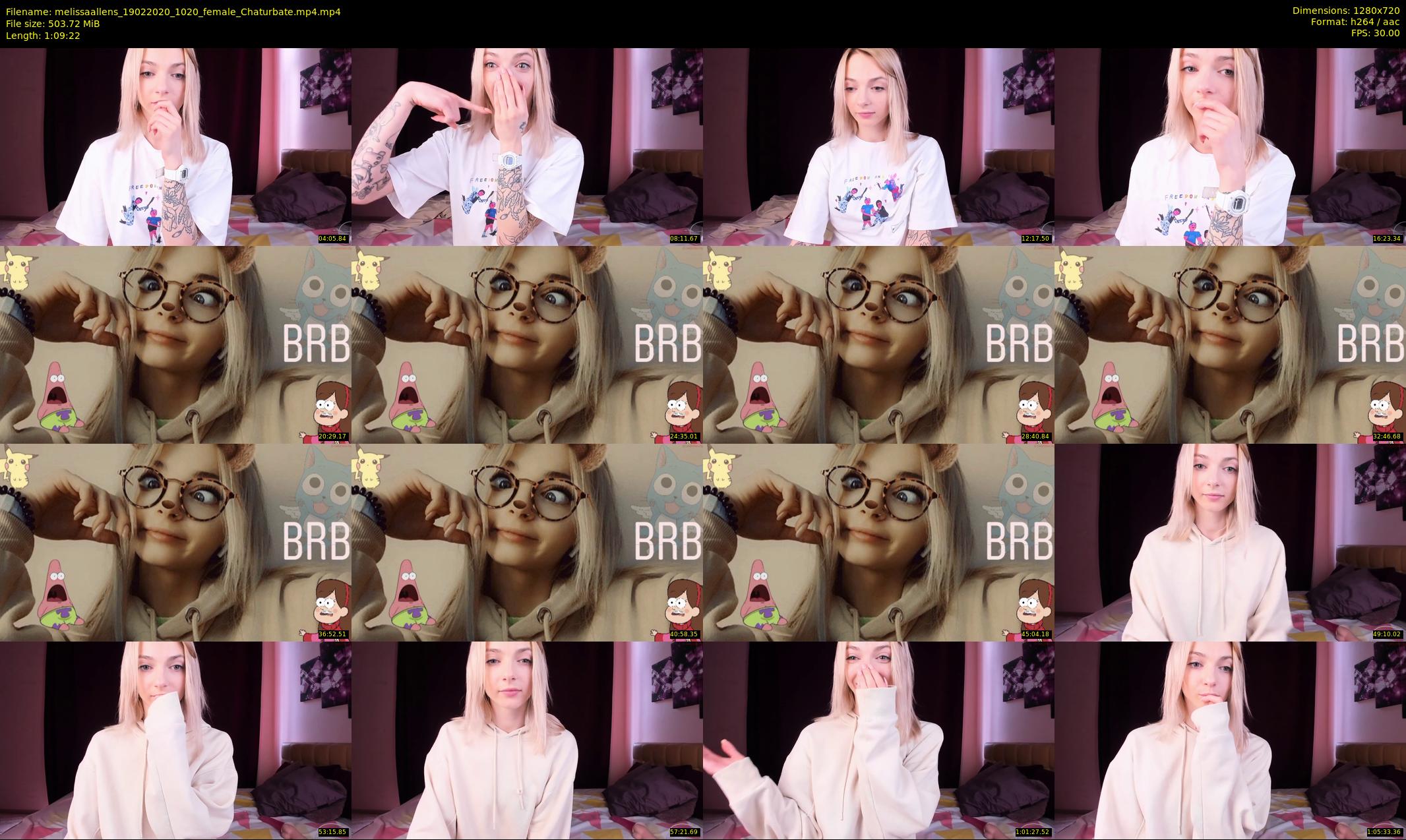 melissaallens — 70 minute Chaturbate female cam show recording, 720p, Feb 19, 2020