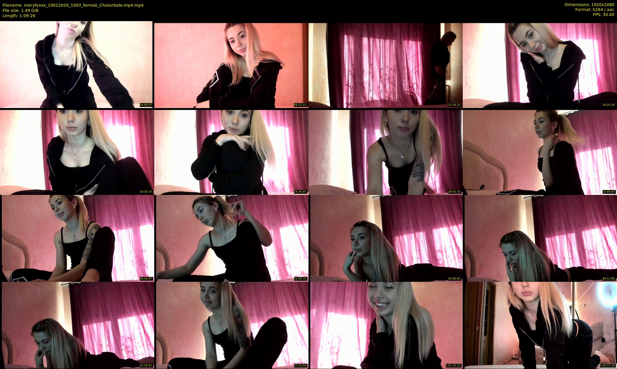 meryfoxxx — 70 minute Chaturbate female cam show recording, 1080p, Feb 19, 2020