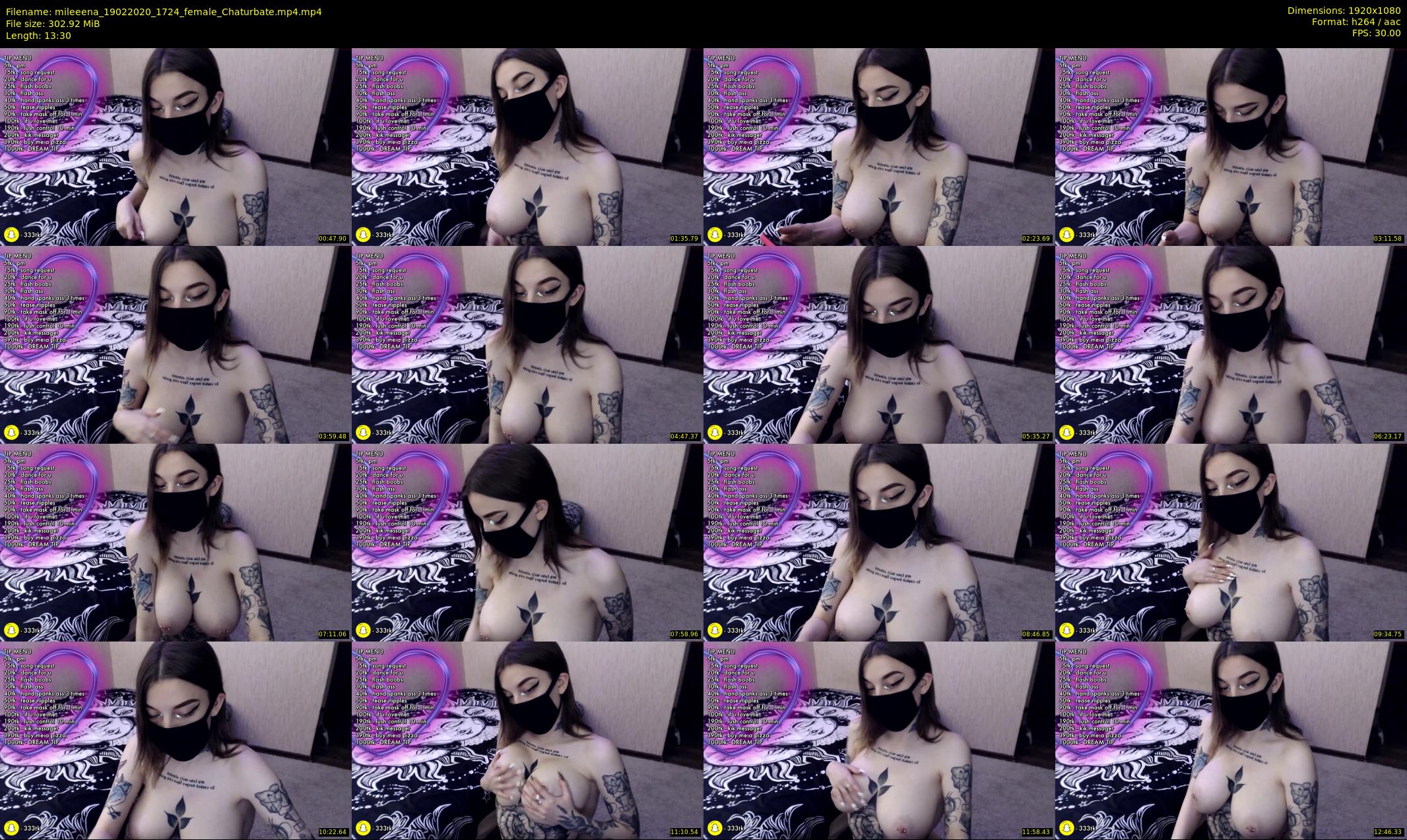 mileeena — 14 minute Chaturbate female cam show recording, 1080p, Feb 19, 2020