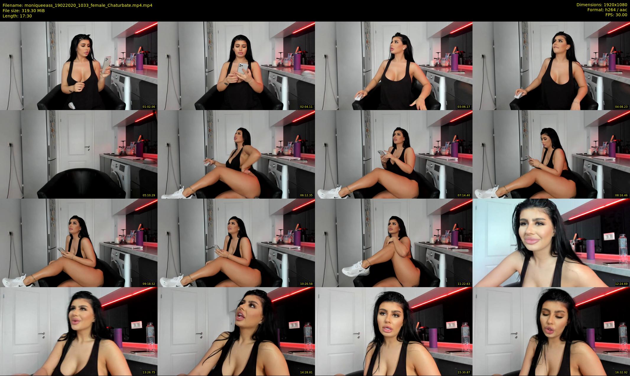 moniqueeass — 18 minute Chaturbate female cam show recording, 1080p, Feb 19, 2020