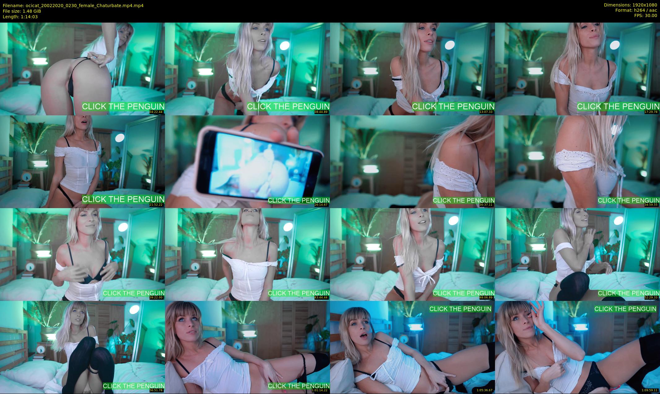 ocicat — 75 minute Chaturbate female cam show recording, 1080p, Feb 20, 2020