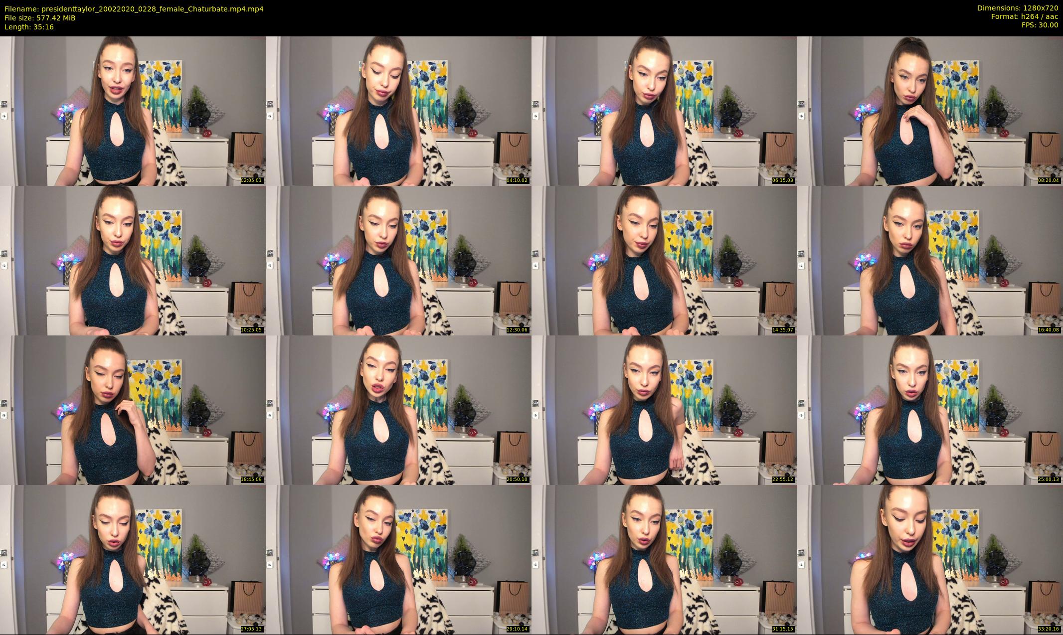 presidenttaylor — 36 minute Chaturbate female cam show recording, 720p, Feb 20, 2020