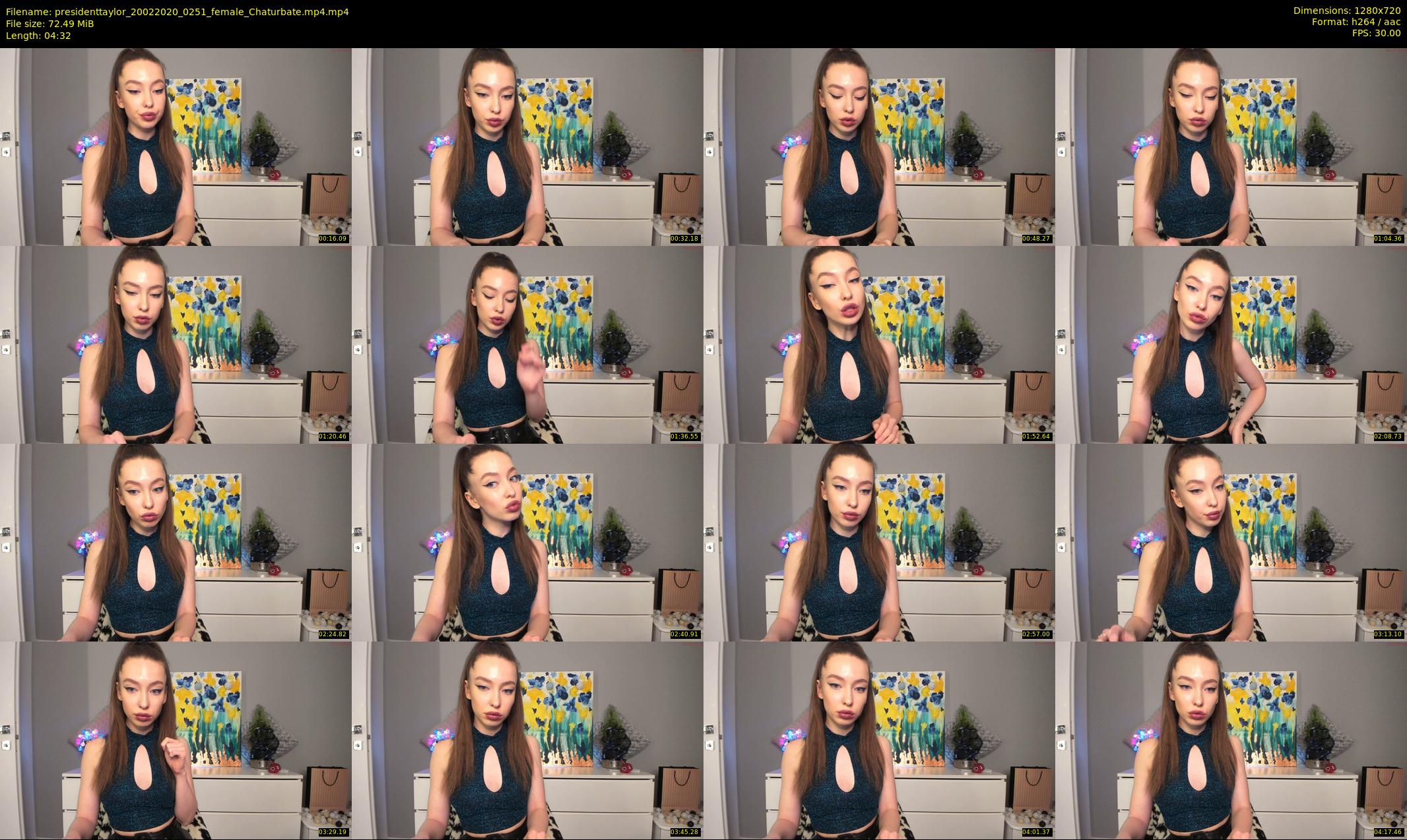 presidenttaylor — 5 minute Chaturbate female cam show recording, 720p, Feb 20, 2020