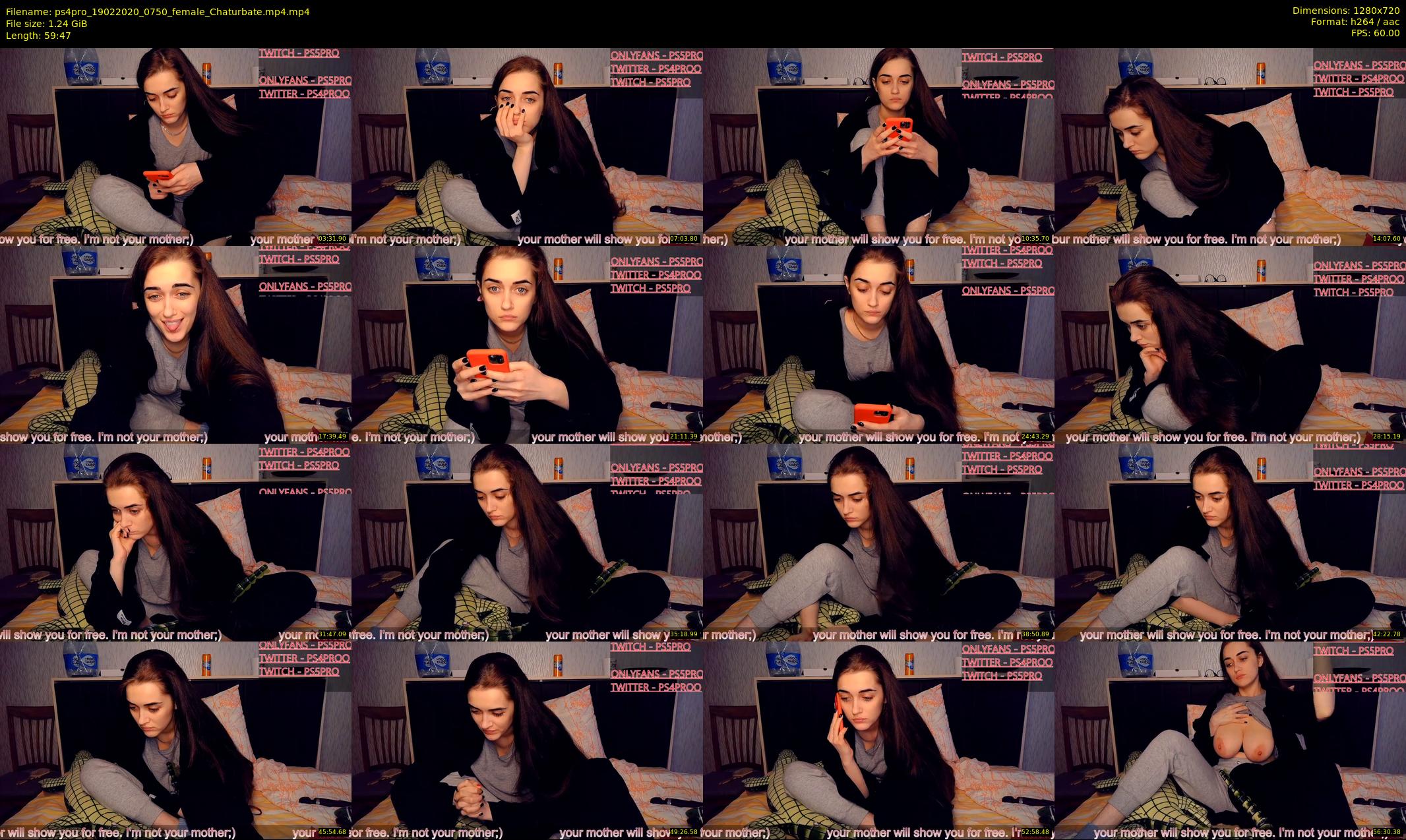 ps4pro — 60 minute Chaturbate female cam show recording, 720p, Feb 19, 2020