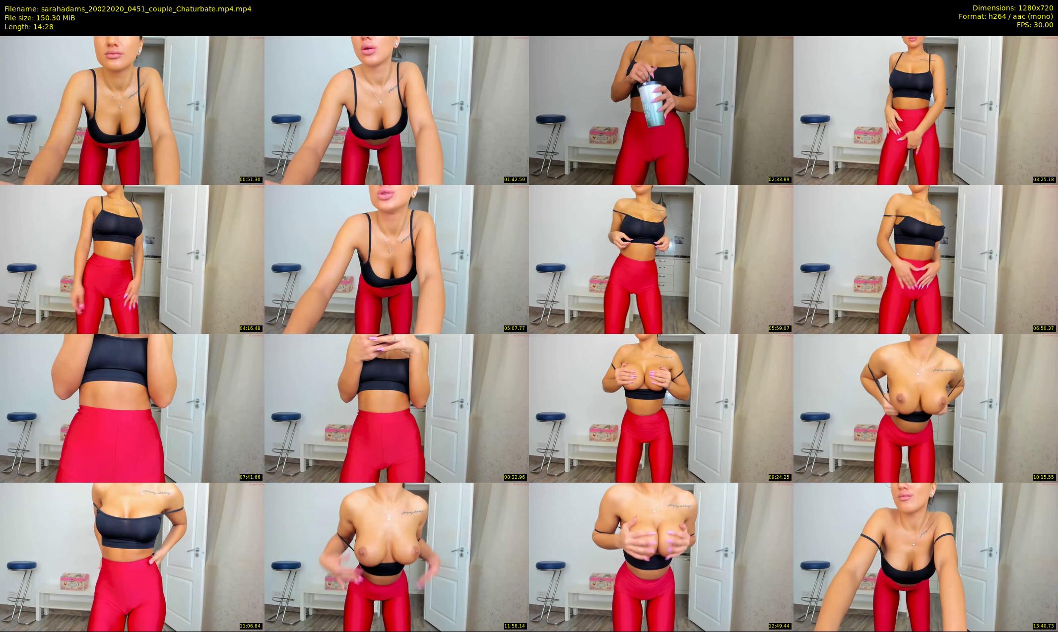 sarahadams — 15 minute Chaturbate female cam show recording, 720p, Feb 20, 2020