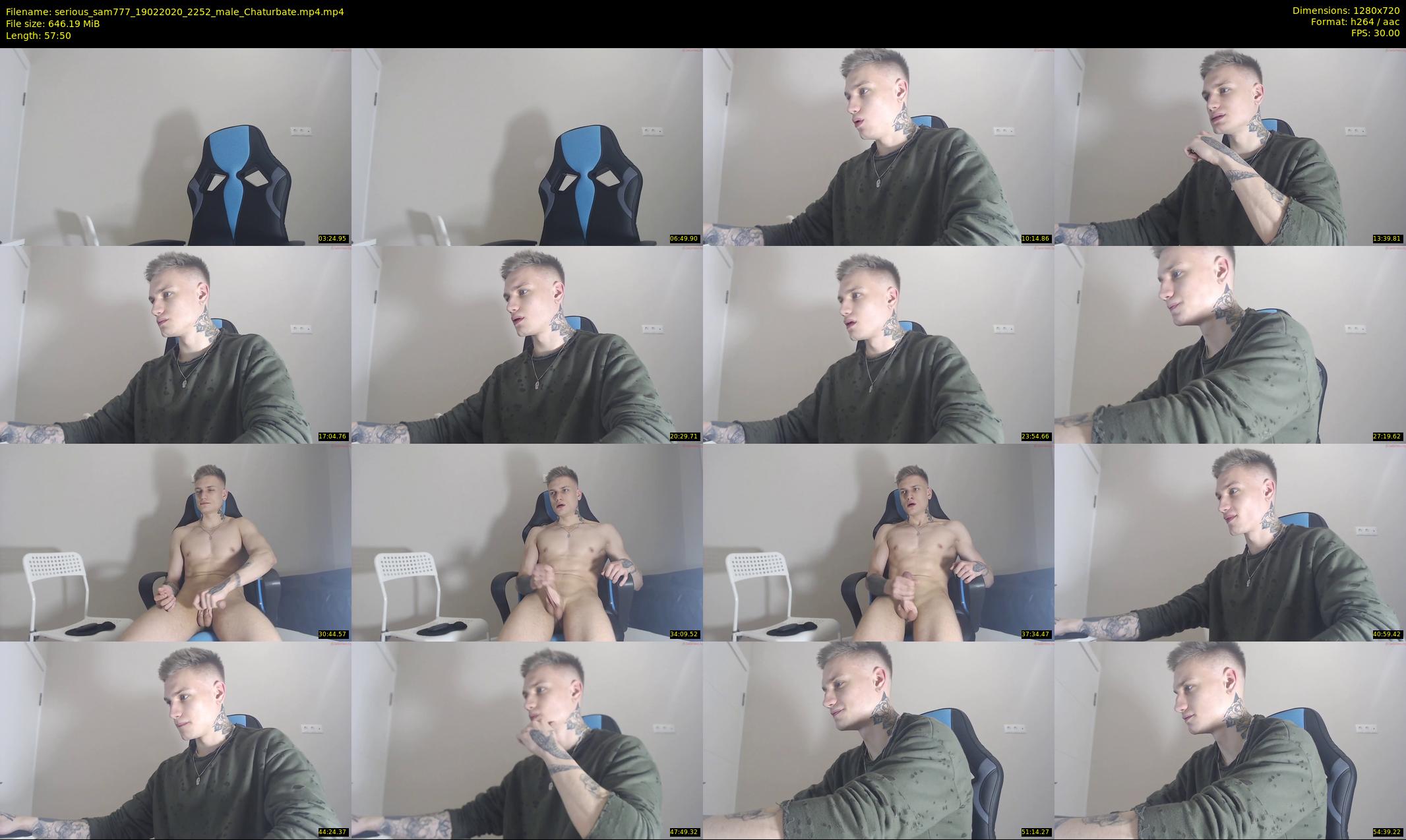serious_sam777 — 58 minute Chaturbate male cam show recording, 720p, Feb 19, 2020