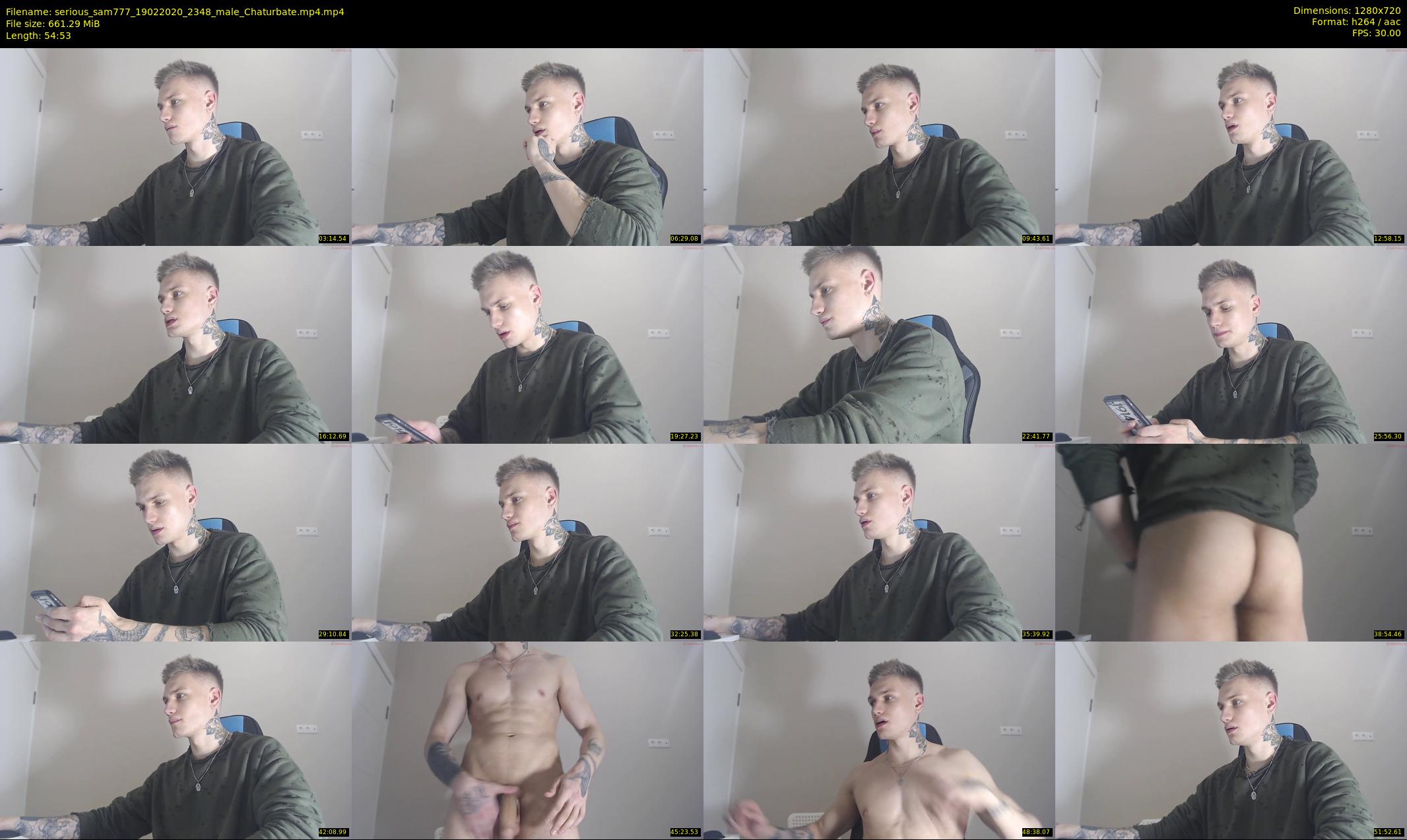 serious_sam777 — 55 minute Chaturbate male cam show recording, 720p, Feb 19, 2020