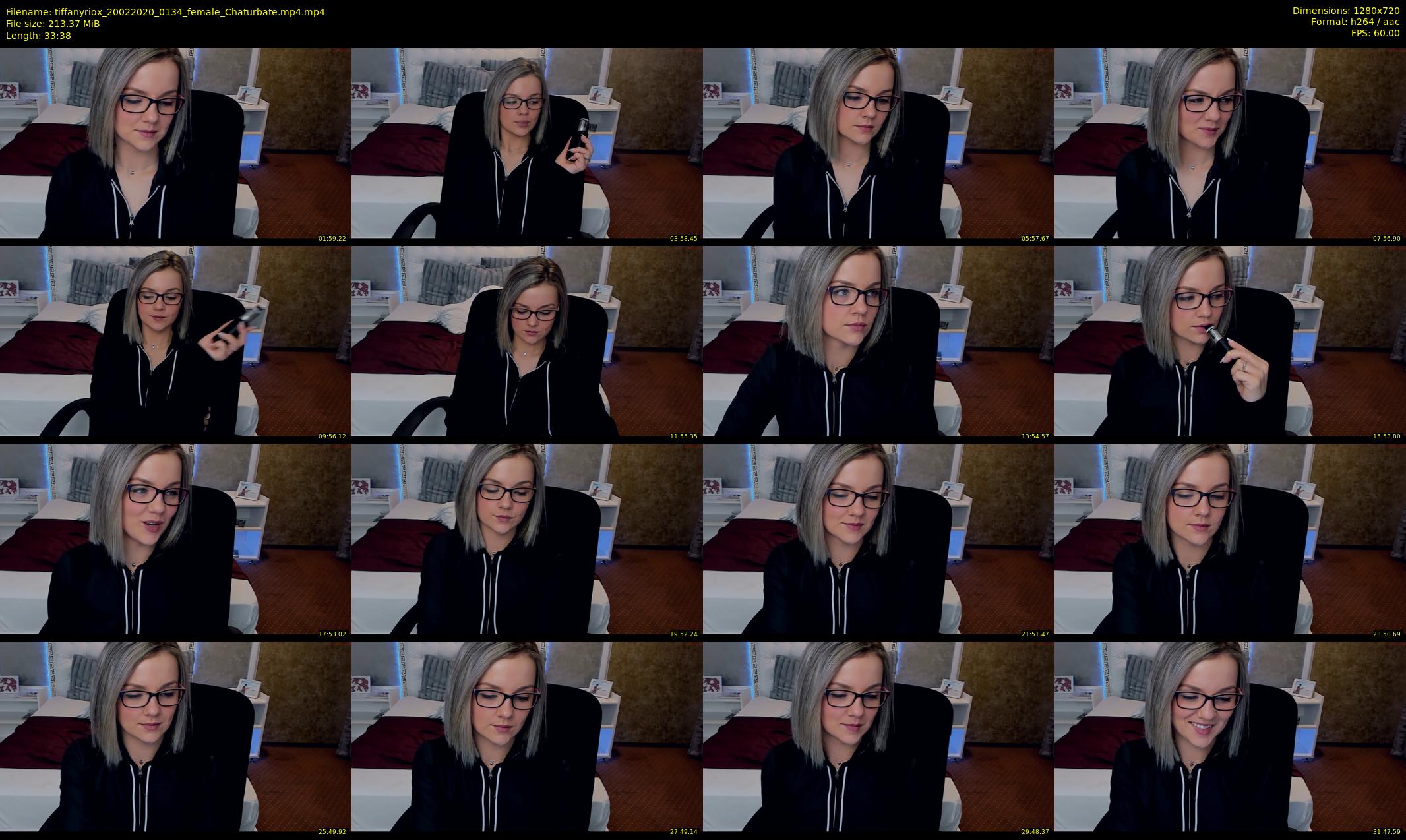 tiffanyriox — 34 minute Chaturbate female cam show recording, 720p, Feb 20, 2020