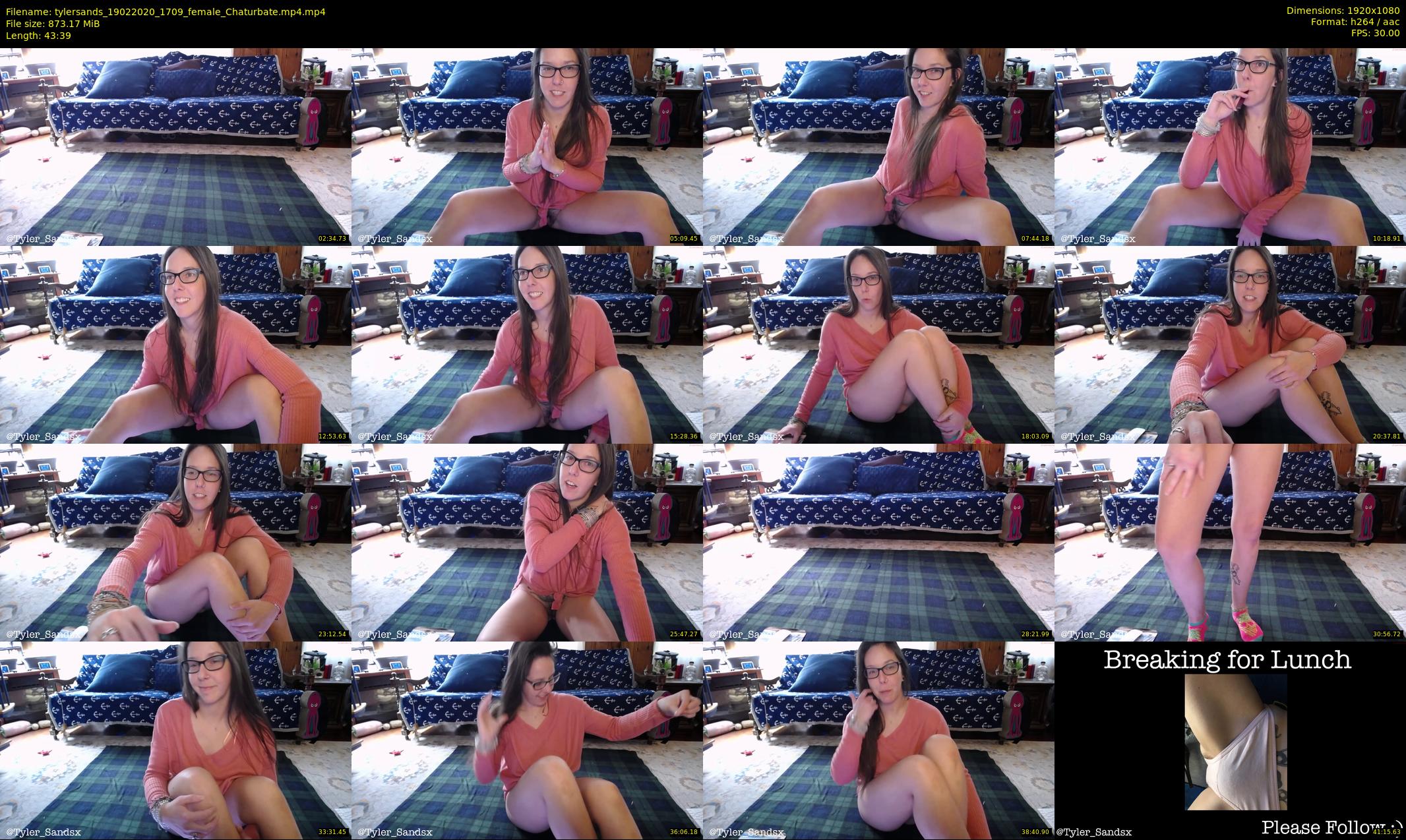 tylersands — 44 minute Chaturbate female cam show recording, 1080p, Feb 19, 2020