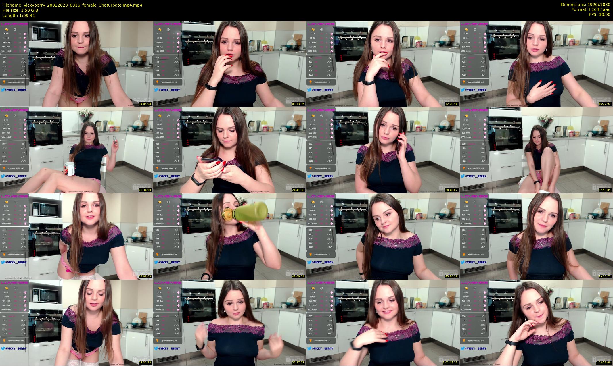 vickyberry — 70 minute Chaturbate female cam show recording, 1080p, Feb 20, 2020