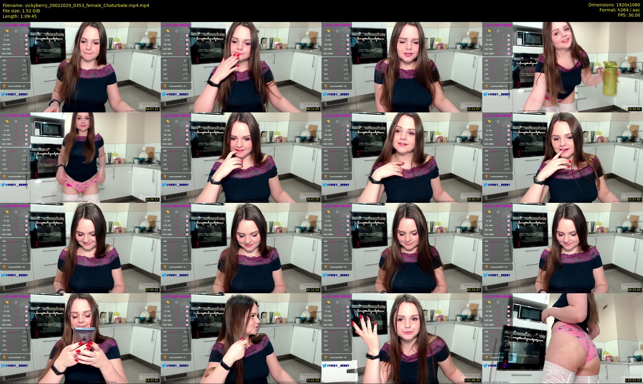 vickyberry — 70 minute Chaturbate female cam show recording, 1080p, Feb 20, 2020