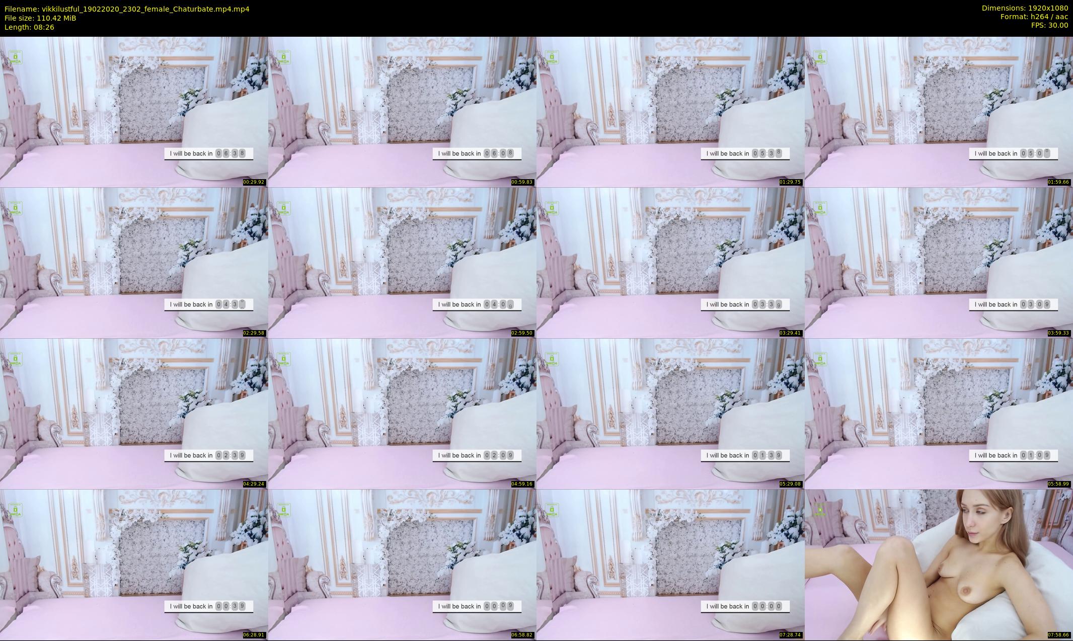 vikkilustful — 9 minute Chaturbate female cam show recording, 1080p, Feb 19, 2020