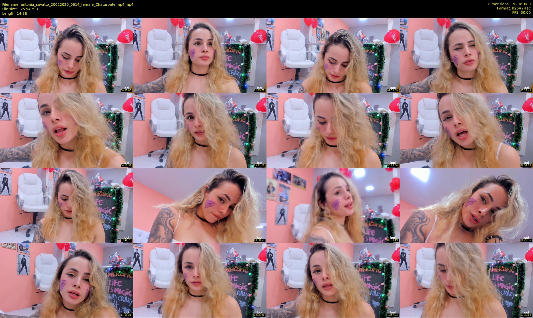antonia_savatto — 15 minute Chaturbate female cam show recording, 1080p, Feb 20, 2020