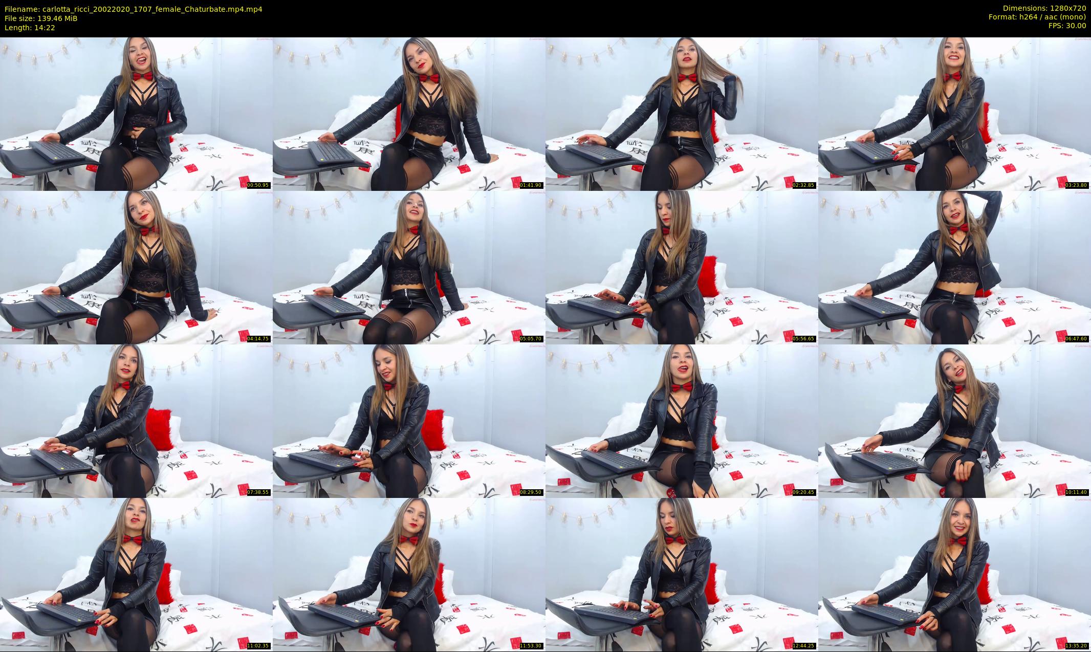 carlotta_ricci — 15 minute Chaturbate female cam show recording, 720p, Feb 20, 2020