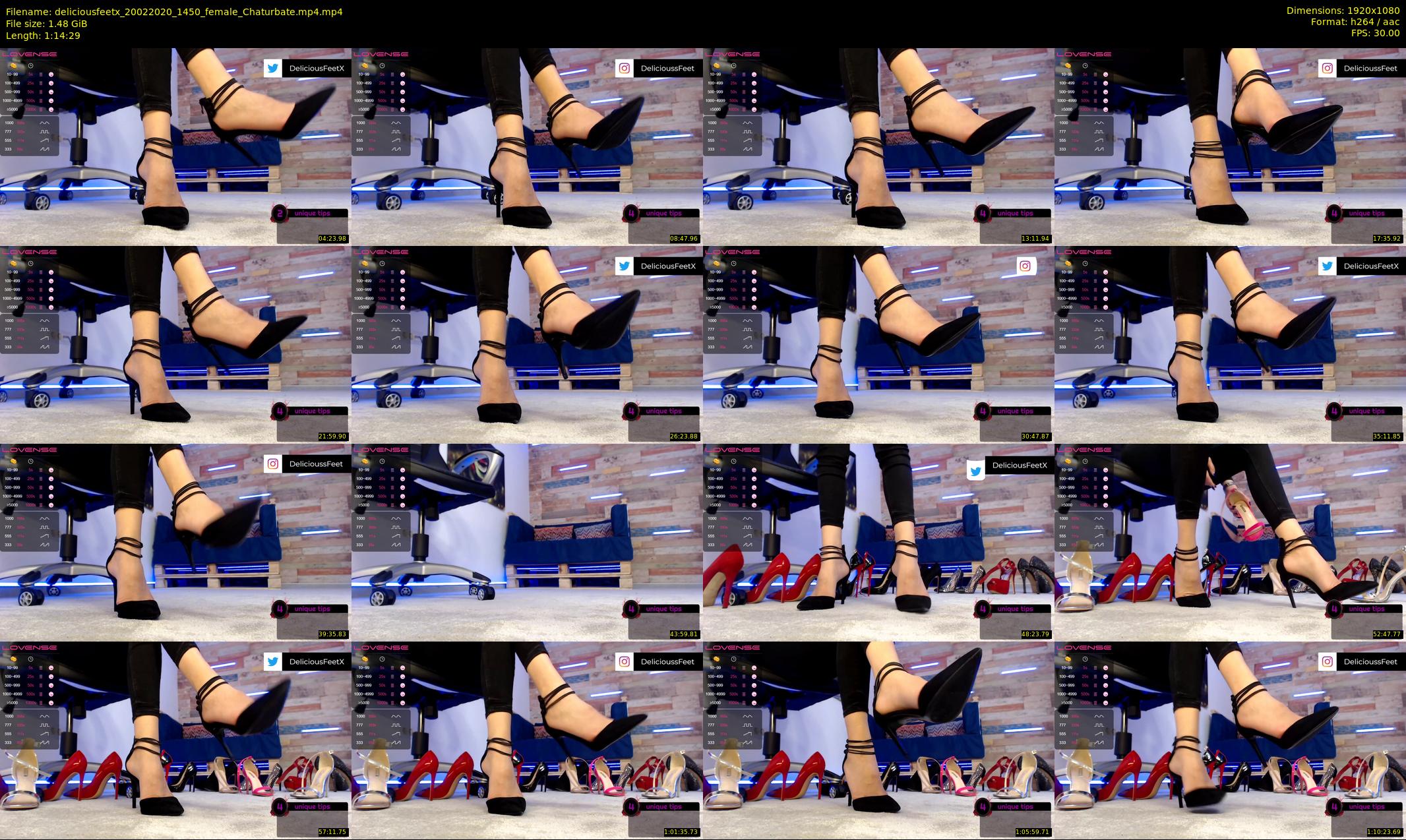 deliciousfeetx — 75 minute Chaturbate female cam show recording, 1080p, Feb 20, 2020