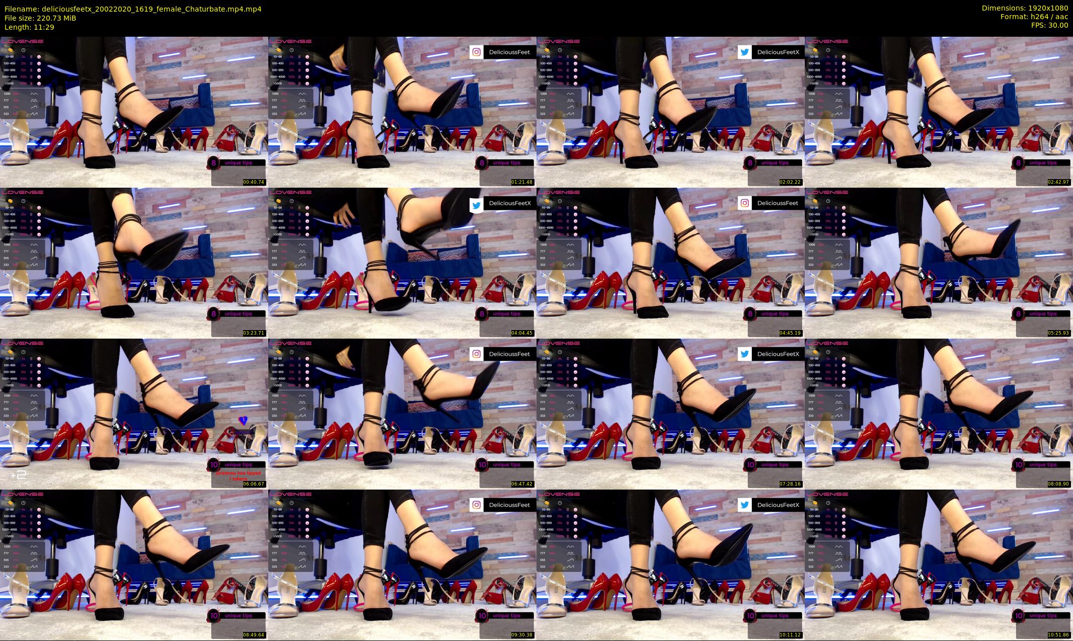 deliciousfeetx — 12 minute Chaturbate female cam show recording, 1080p, Feb 20, 2020