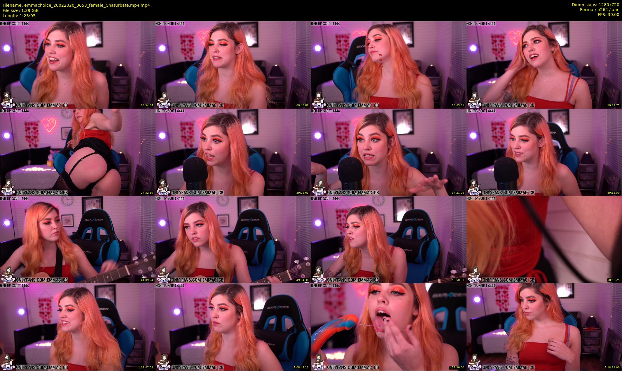 emmachoice — 84 minute Chaturbate female cam show recording, 720p, Feb 20, 2020