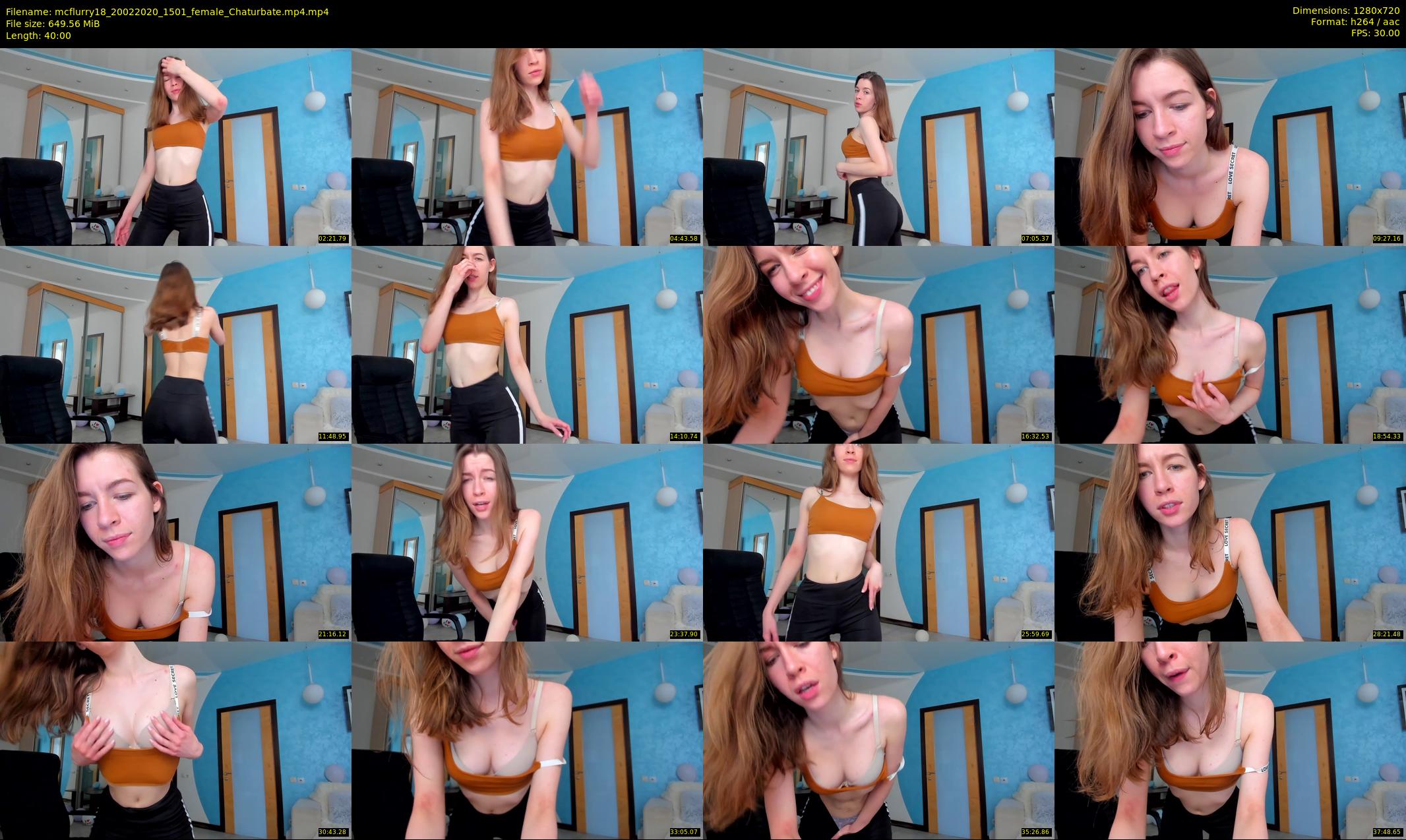 mcflurry18 — 40 minute Chaturbate female cam show recording, 720p, Feb 20, 2020