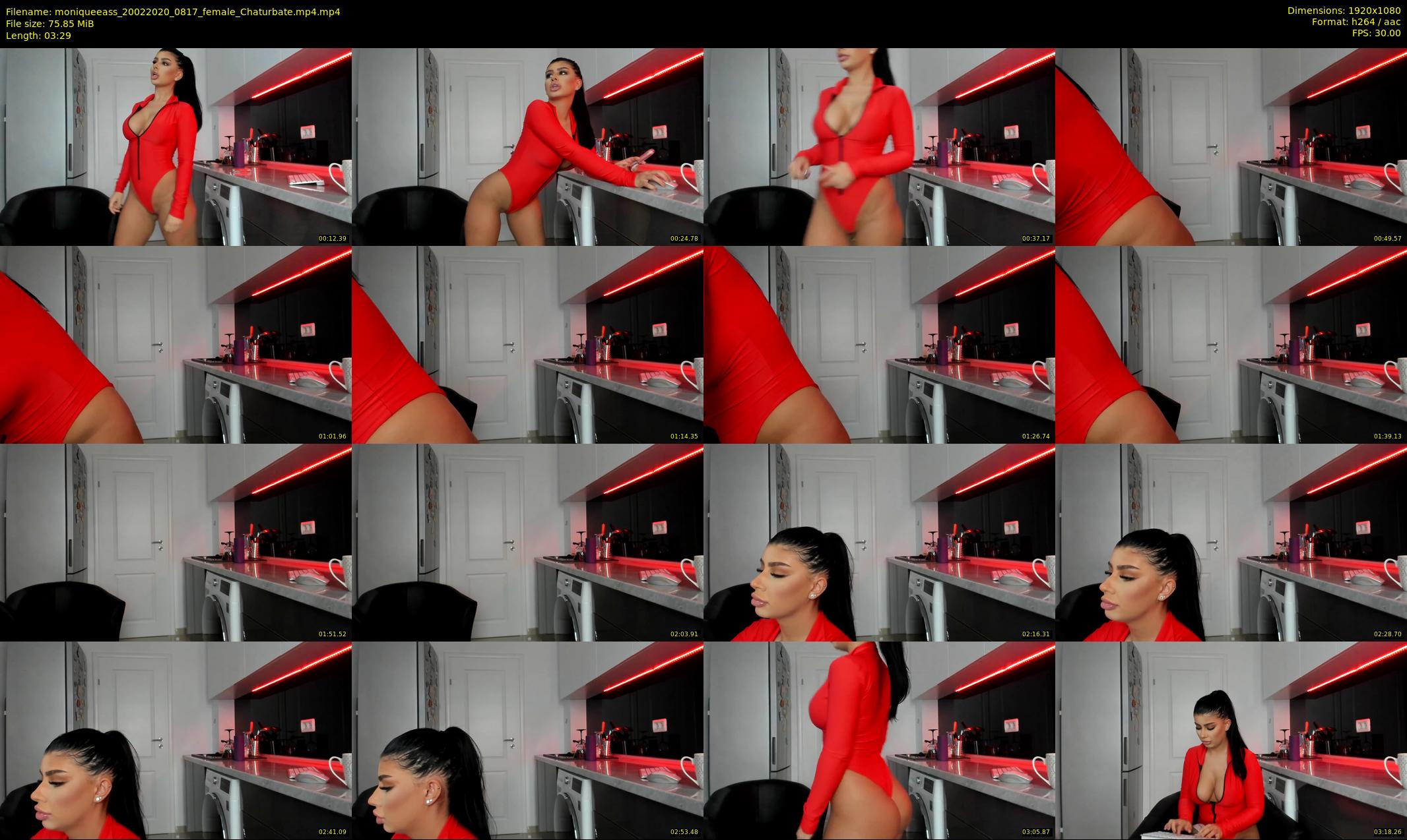 moniqueeass — 4 minute Chaturbate female cam show recording, 1080p, Feb 20, 2020