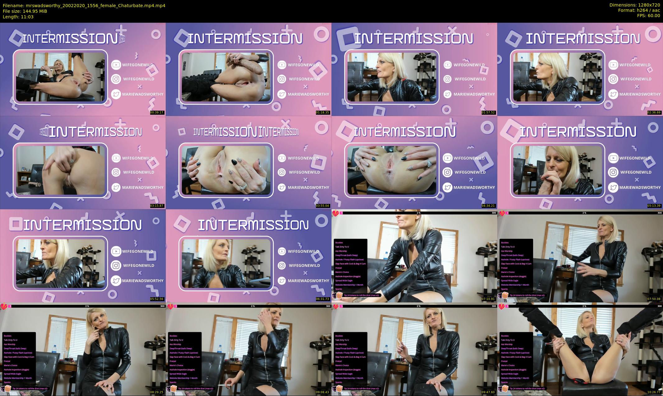 mrswadsworthy — 12 minute Chaturbate female cam show recording, 720p, Feb 20, 2020