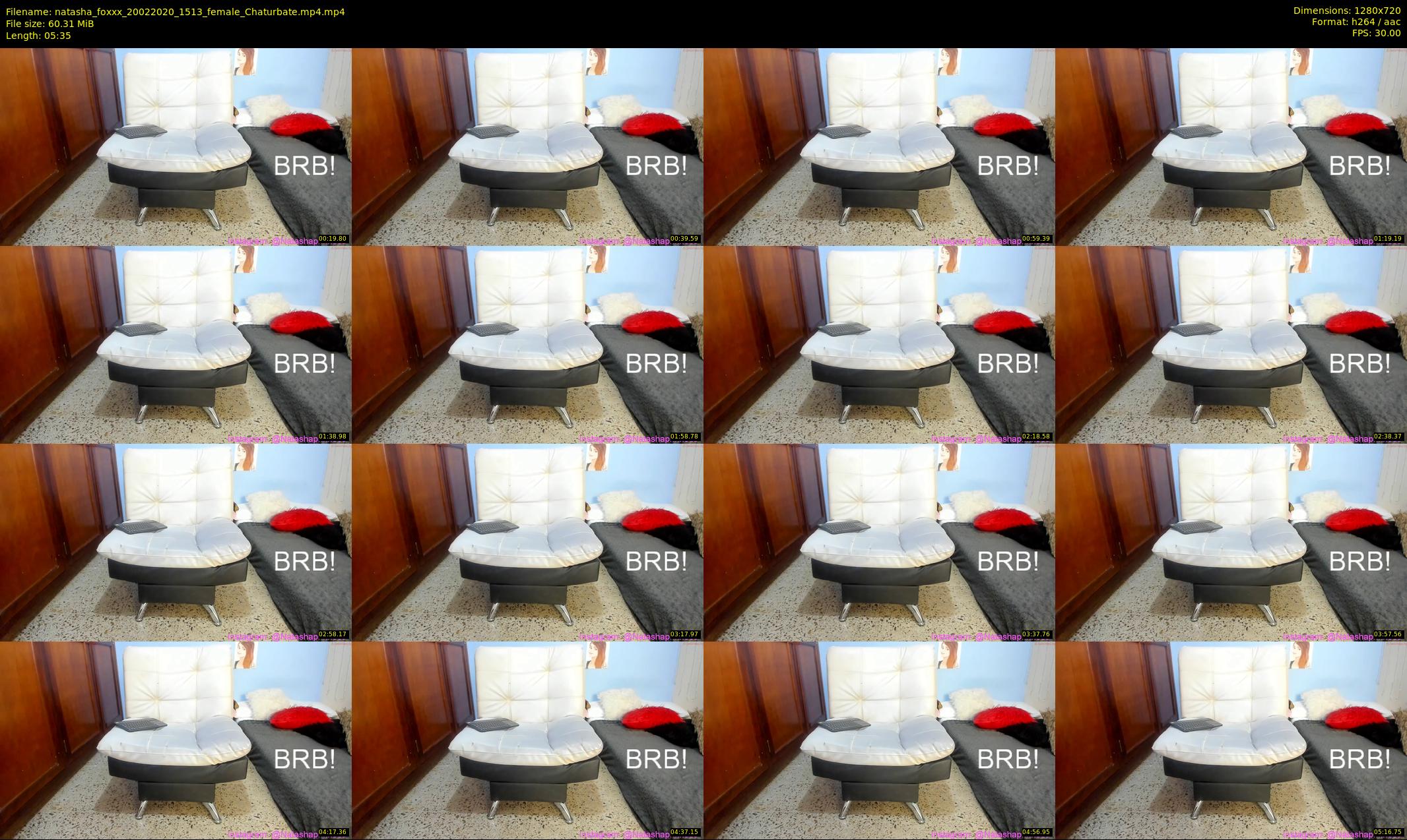 natasha_foxxx — 6 minute Chaturbate female cam show recording, 720p, Feb 20, 2020