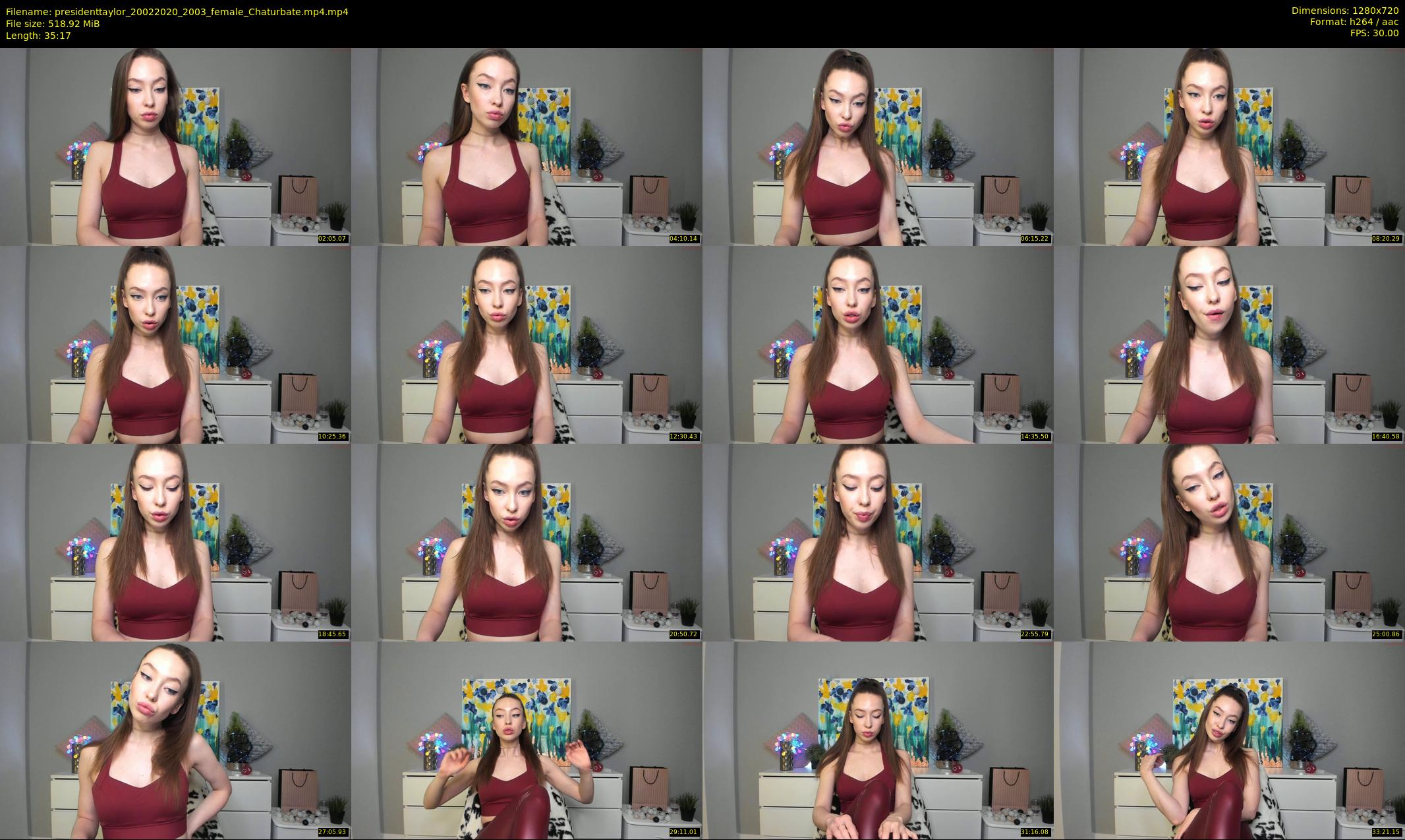 presidenttaylor — 36 minute Chaturbate female cam show recording, 720p, Feb 20, 2020
