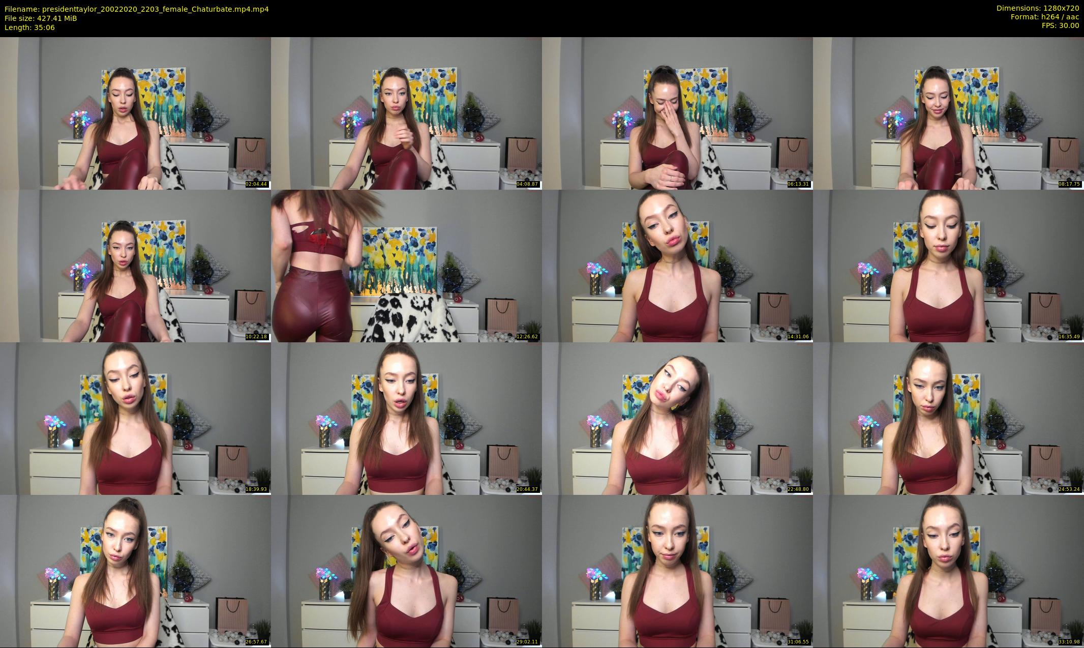 presidenttaylor — 36 minute Chaturbate female cam show recording, 720p, Feb 20, 2020