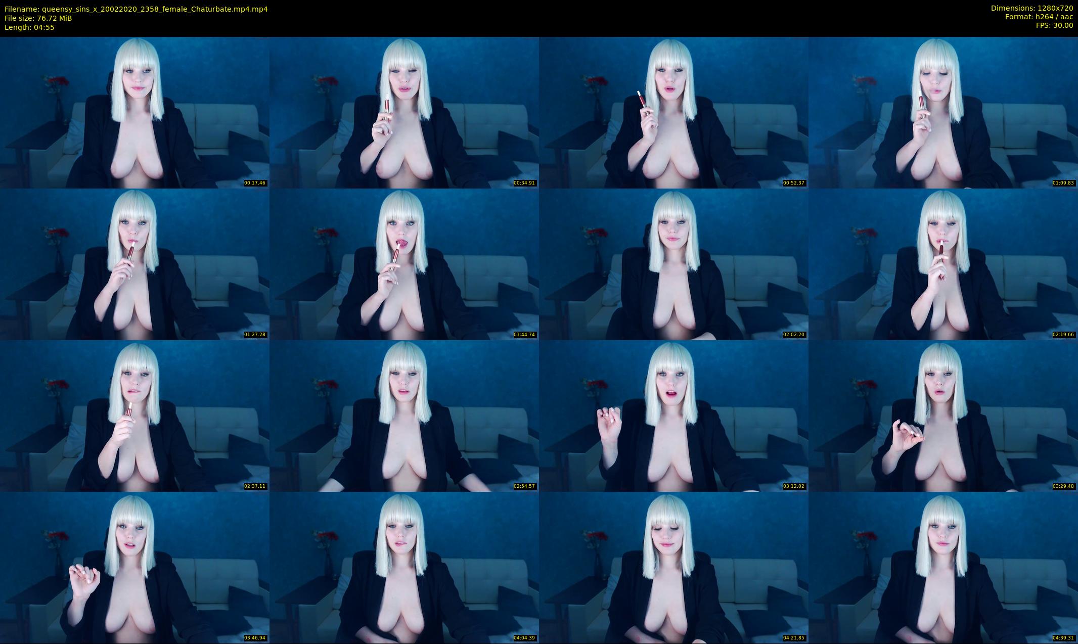 queensy_sins_x — 5 minute Chaturbate female cam show recording, 720p, Feb 20, 2020