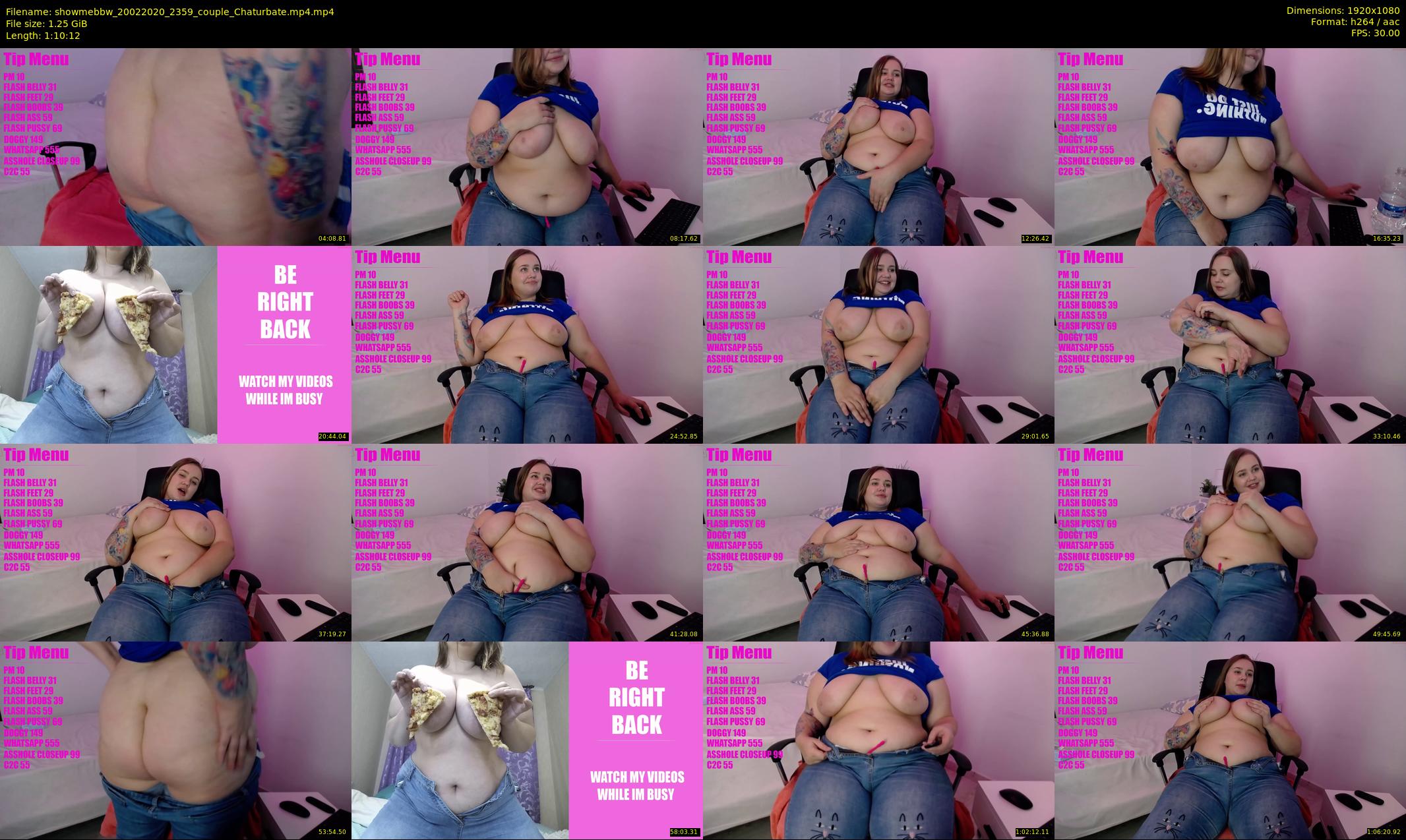 showmebbw — 71 minute Chaturbate female cam show recording, 1080p, Feb 20, 2020