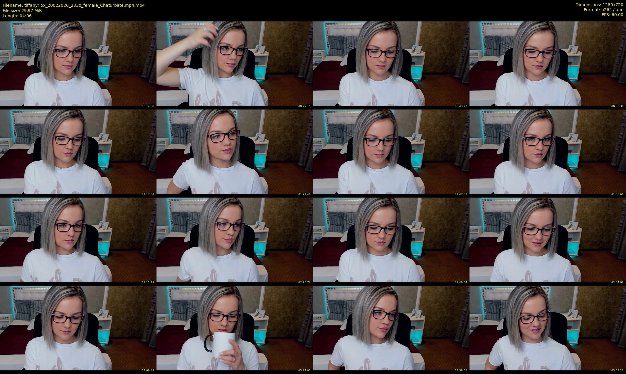 tiffanyriox — 5 minute Chaturbate female cam show recording, 720p, Feb 20, 2020