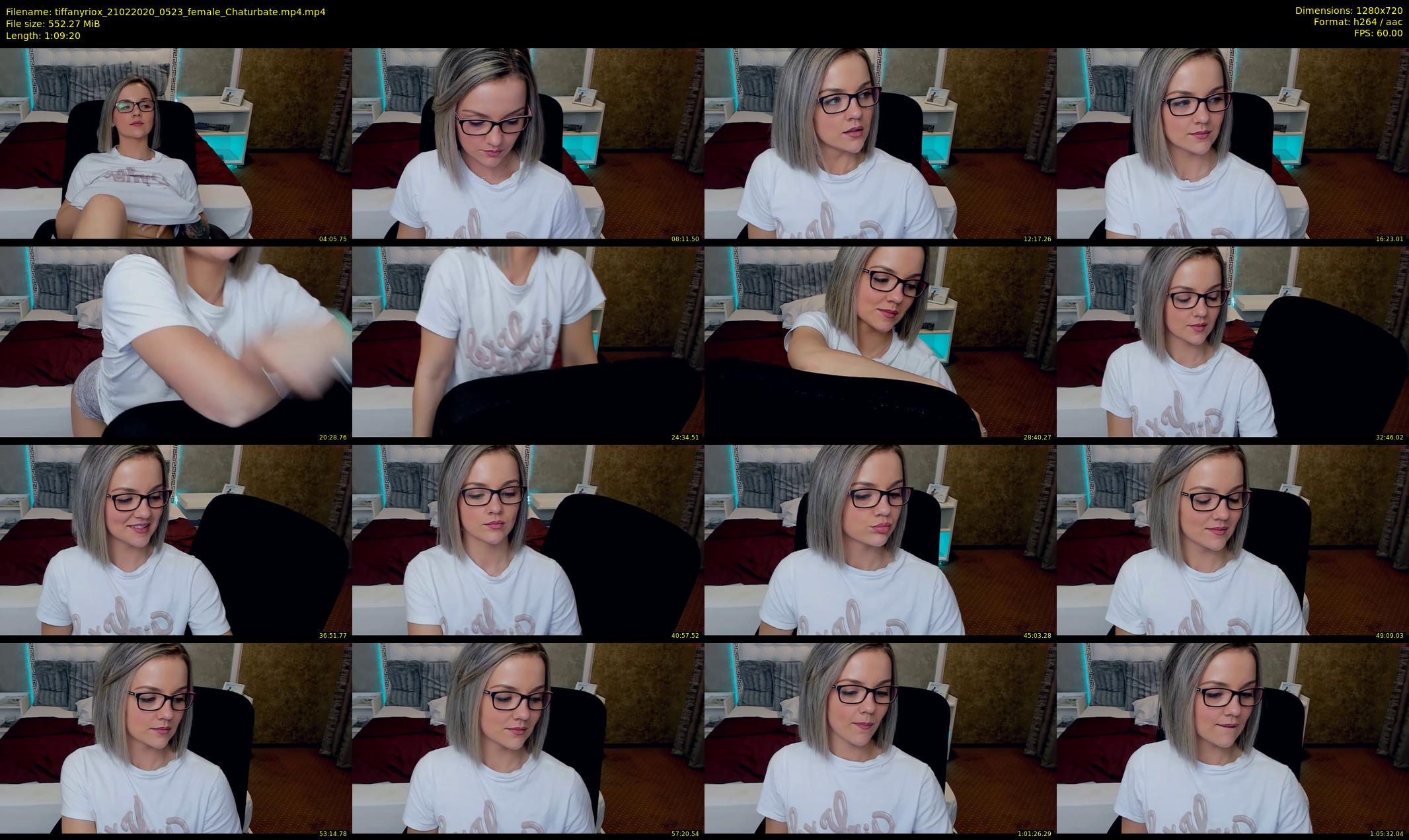 tiffanyriox — 70 minute Chaturbate female cam show recording, 720p, Feb 21, 2020